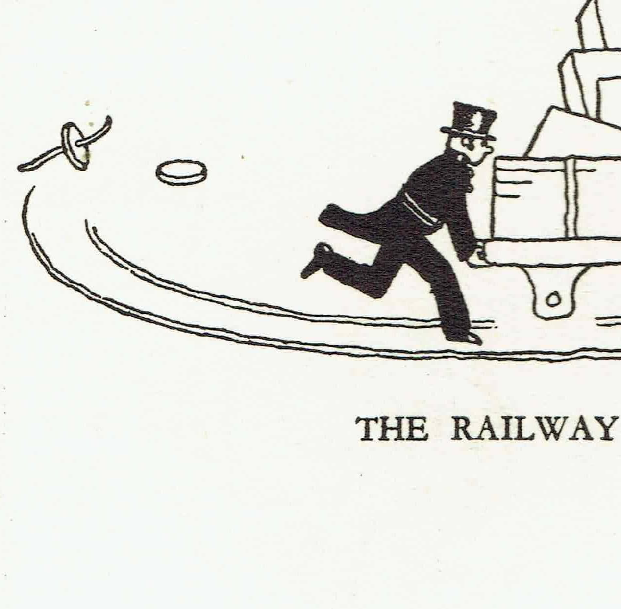 1935 Railway Policeman Saves Situation - Original Vintage Print By Robinson - Great Western Railway Humorous Cartoon - 7 x 9.5 in - Image 9