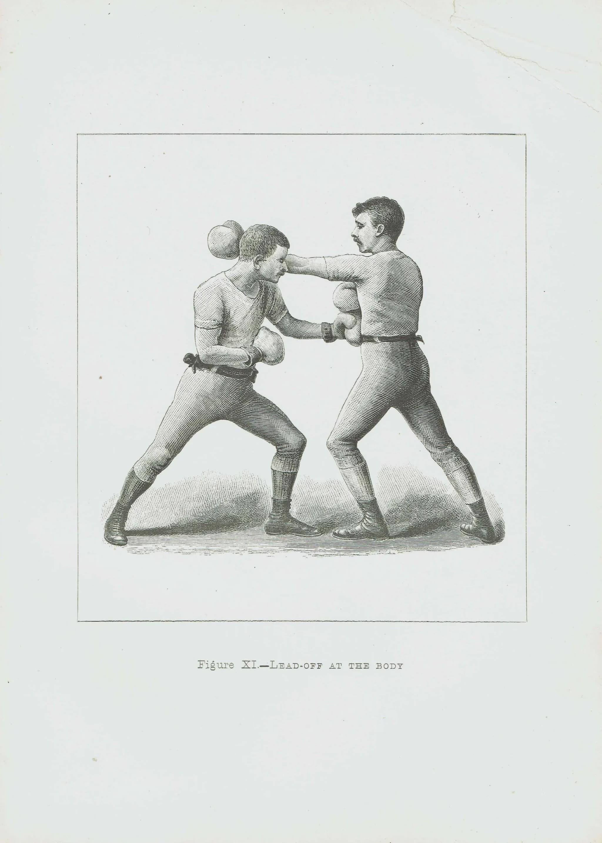 1889 Boxing Lead-Off Technique - Original Antique Print - Badminton Library Victorian Sports Pugilism Athletic Training - 5 x 7 in - Image 2