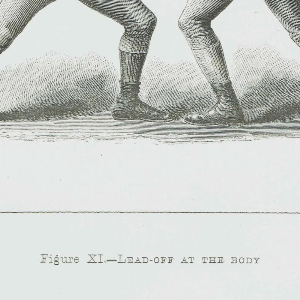 1889 Boxing Lead-Off Technique - Original Antique Print - Badminton Library Victorian Sports Pugilism Athletic Training - 5 x 7 in - Image 4