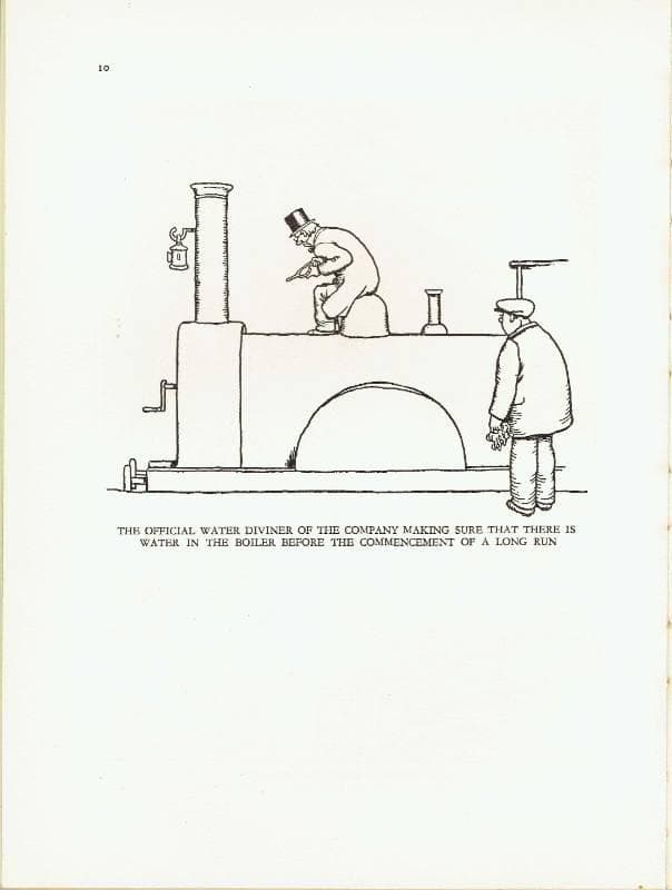 1935 Railway Pioneers Paddington Canal - Original Vintage Print By Robinson - Great Western Railway Centenary Humorous Cartoon - 7 x 9.5 in - Image 3