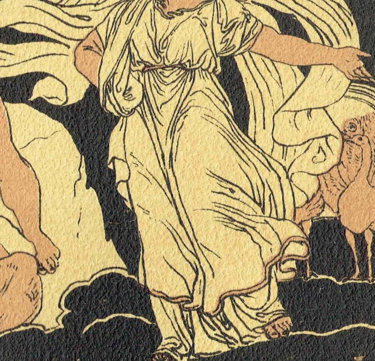 1879 Juno and Aeolus - Original Antique Print By Pinelli - Roman Mythology Virgil Classical Literature Gods - 7.5 x 5 in - Image 5