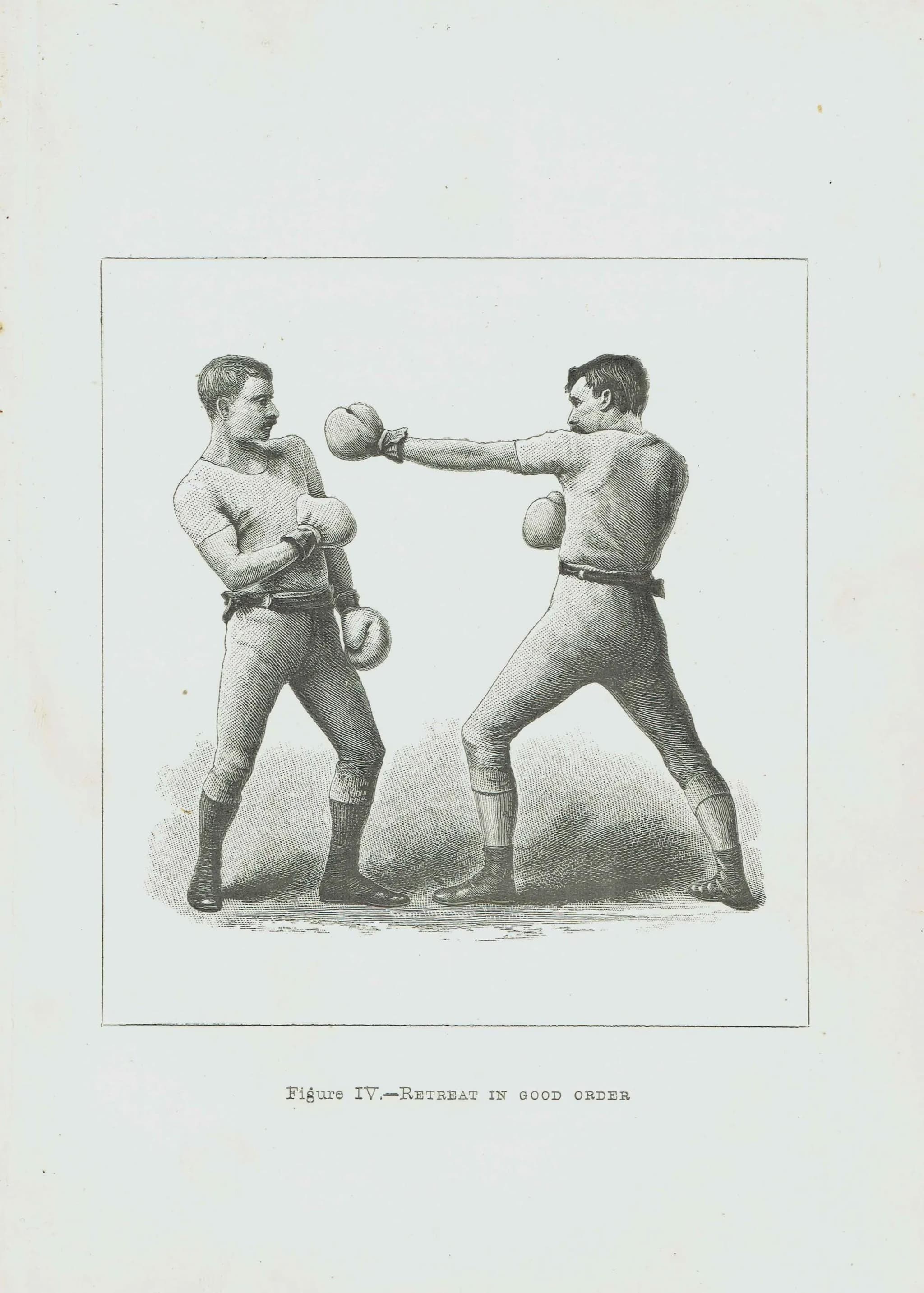 1889 Boxing Retreat Technique - Original Antique Print - Badminton Library Victorian Sports Pugilism Athletic Training - 5 x 7 in - Image 2