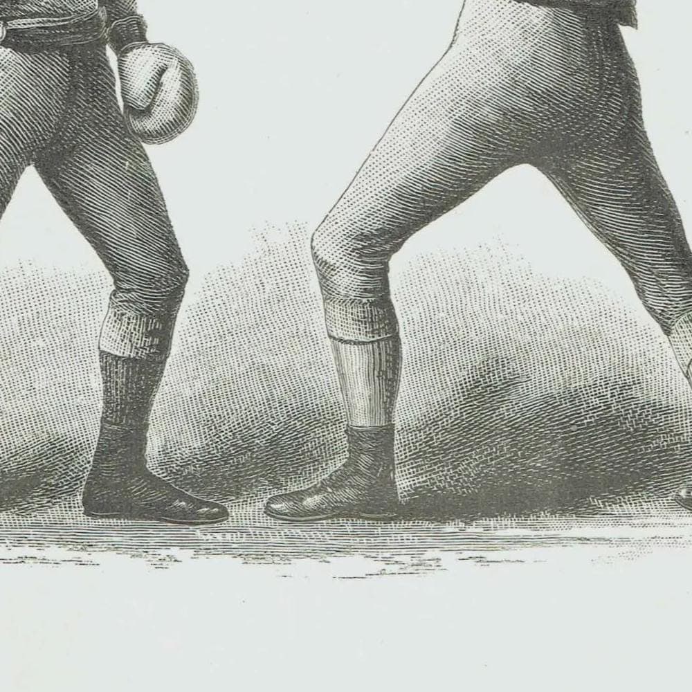 1889 Boxing Retreat Technique - Original Antique Print - Badminton Library Victorian Sports Pugilism Athletic Training - 5 x 7 in - Image 4