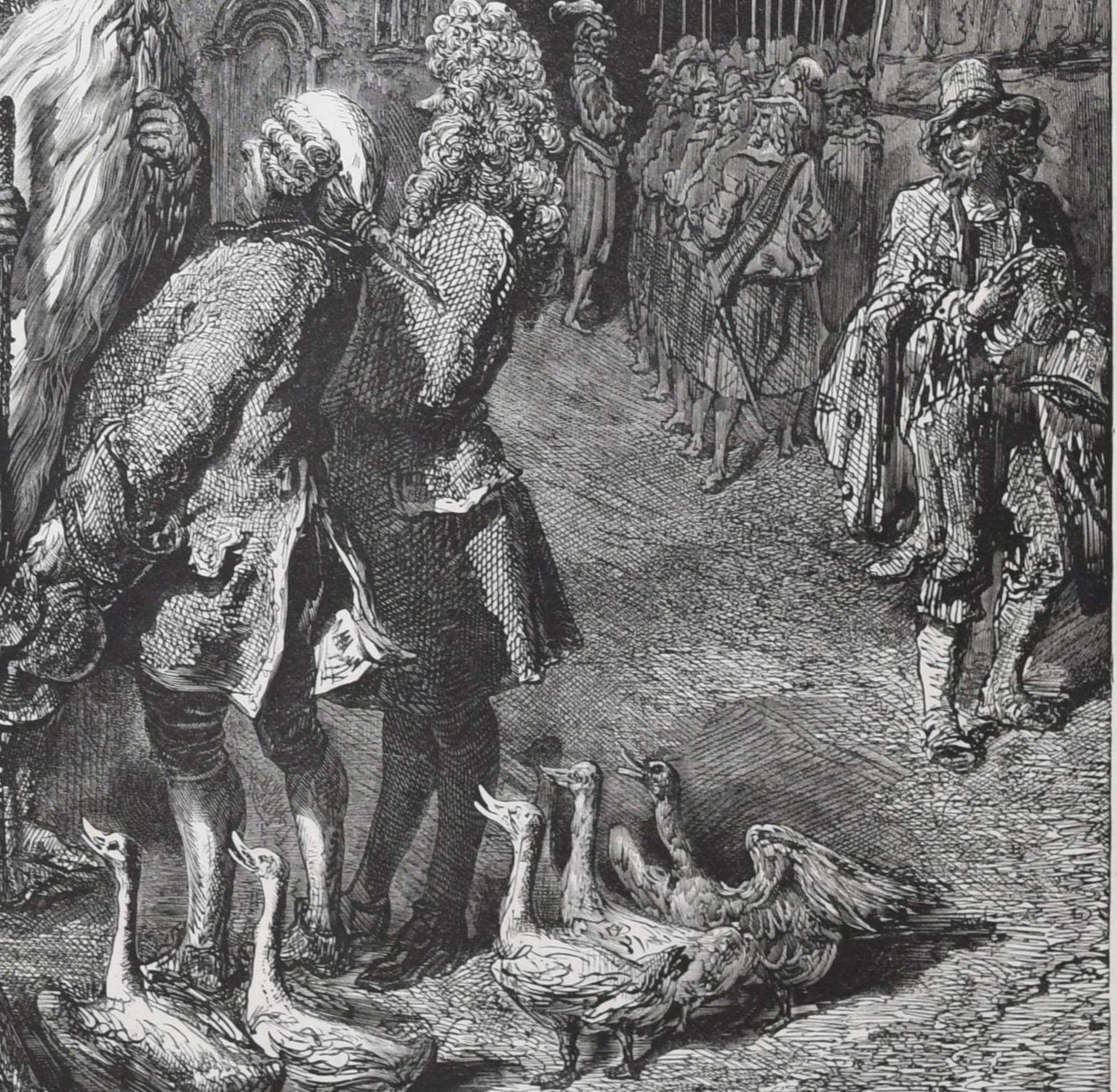 1866 Legend of the Wandering Jew - Plate 3 Original Antique Print after Doré - Gothic Fantasy Biblical Legend Steel Engraving - 14 x 20 in - Image 5