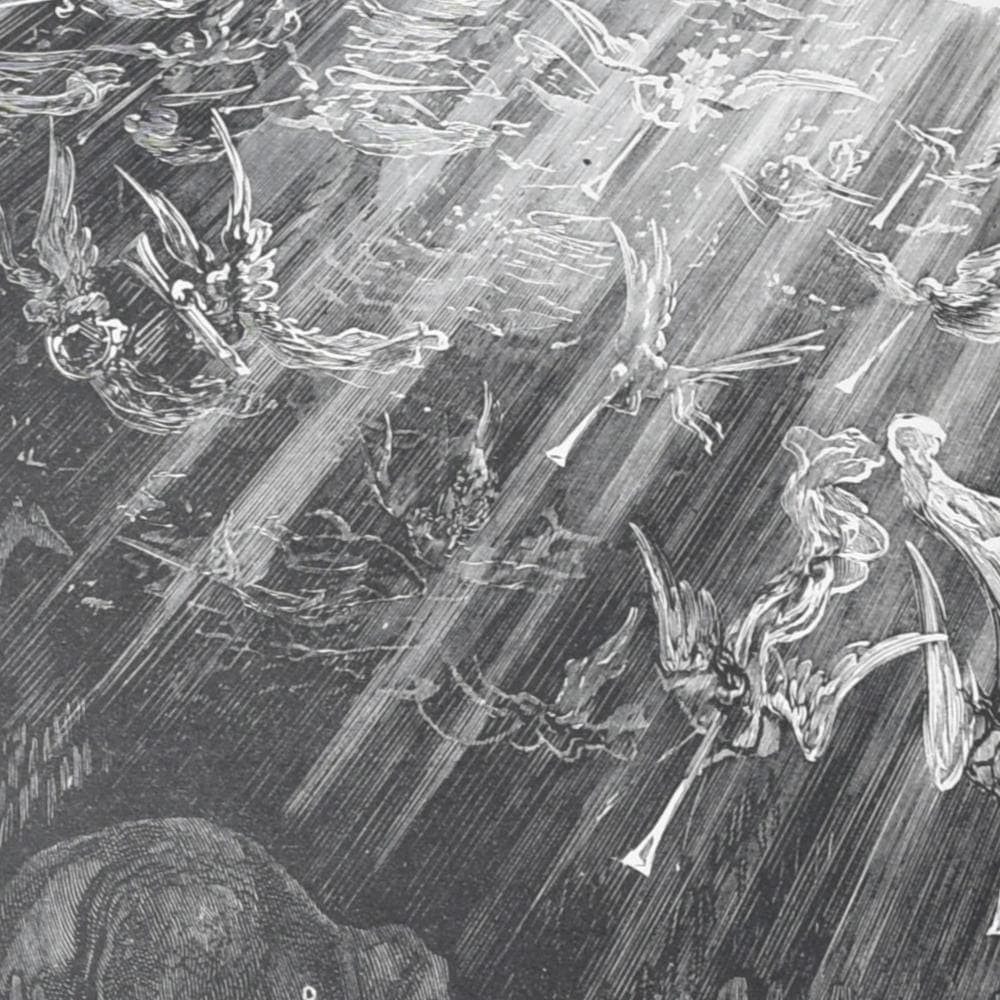 1866 Gustave Doré Legend Of The Wandering Jew Judgement Day Plate 12 - Original Antique Engraving - Gothic Biblical Apocalypse - 14 x 20 in - Image 4