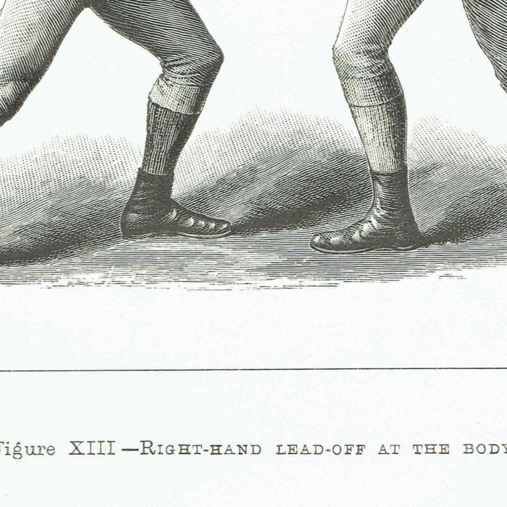 1889 Boxing Stance - Original Antique Print - Badminton Library Victorian Sport Pugilism Athletic Training Instruction - 5 x 7 in - Image 4