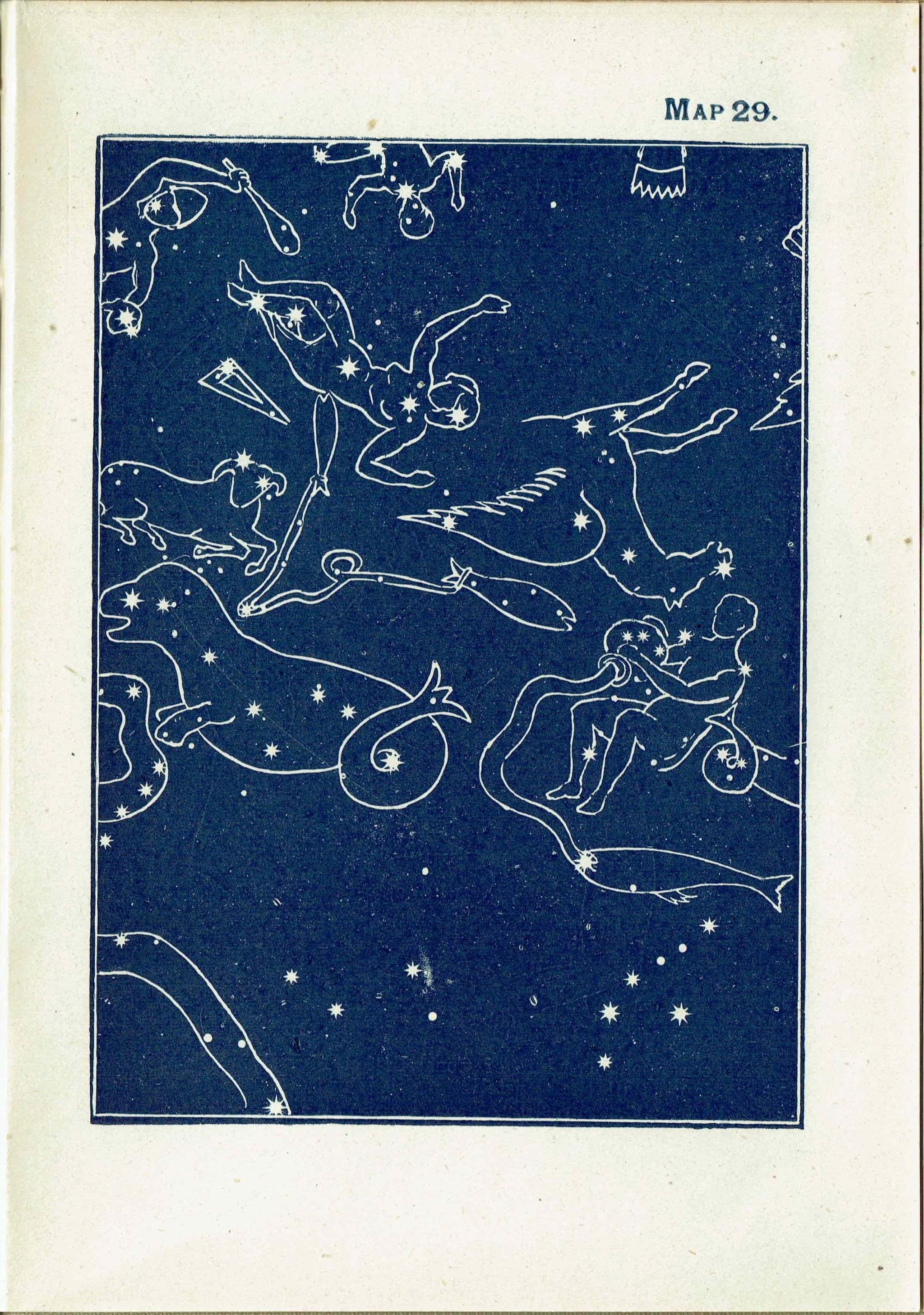 1944 Original Cassiopeia Quarter Constellation Map Print - Vintage Astronomy Star Chart - Ancient Celestial Figures - 4 x 6 in - Image 2