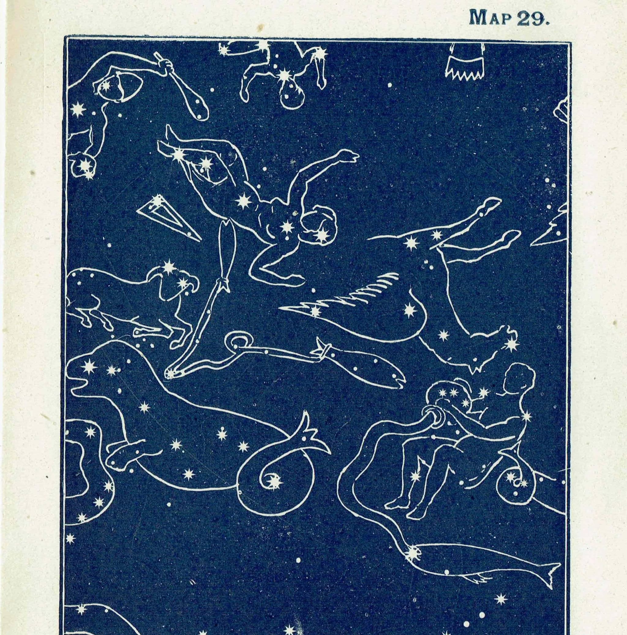 1944 Original Cassiopeia Quarter Constellation Map Print - Vintage Astronomy Star Chart - Ancient Celestial Figures - 4 x 6 in - Image 3