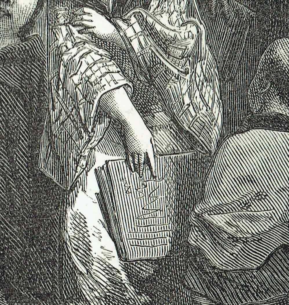 1870s Original Japanese School Woodblock Print - Victorian Educational Scene - Antique Book Illustration - Cultural Study - 12 x 8.5 in - Image 5