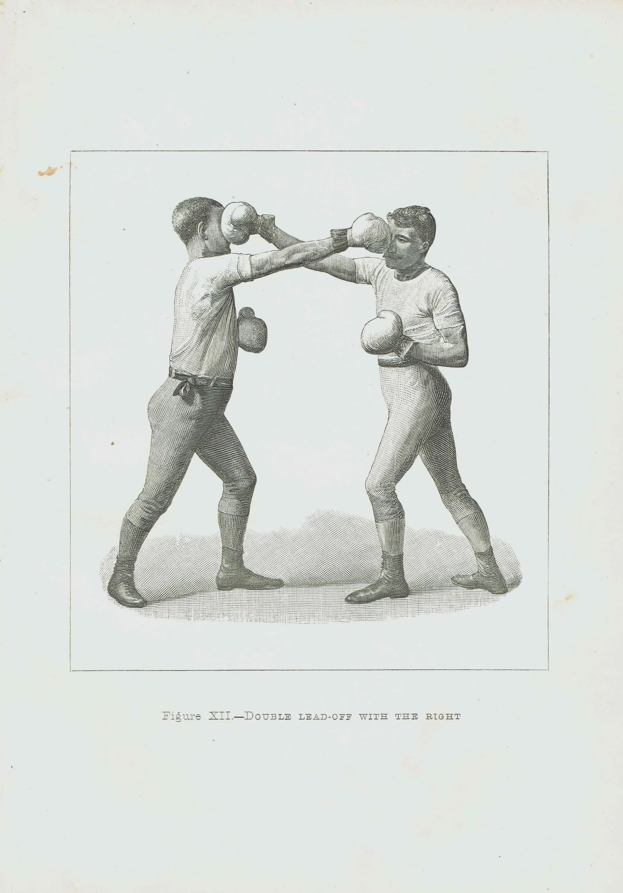 1889 Boxing Sparring Match - Original Antique Print - Badminton Library Victorian Sports Athletic Training Pugilism - 5 x 7 in - Image 2