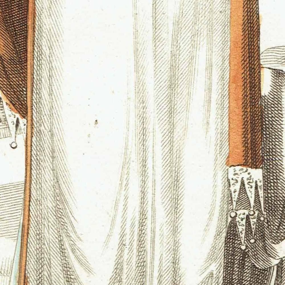 1811 La Belle Assemblee Fashion Magazine Regency Opera Dress Print - Original Antique Hand-Coloured - Period Fashion Costume - 5.25 x 9 in - Image 4