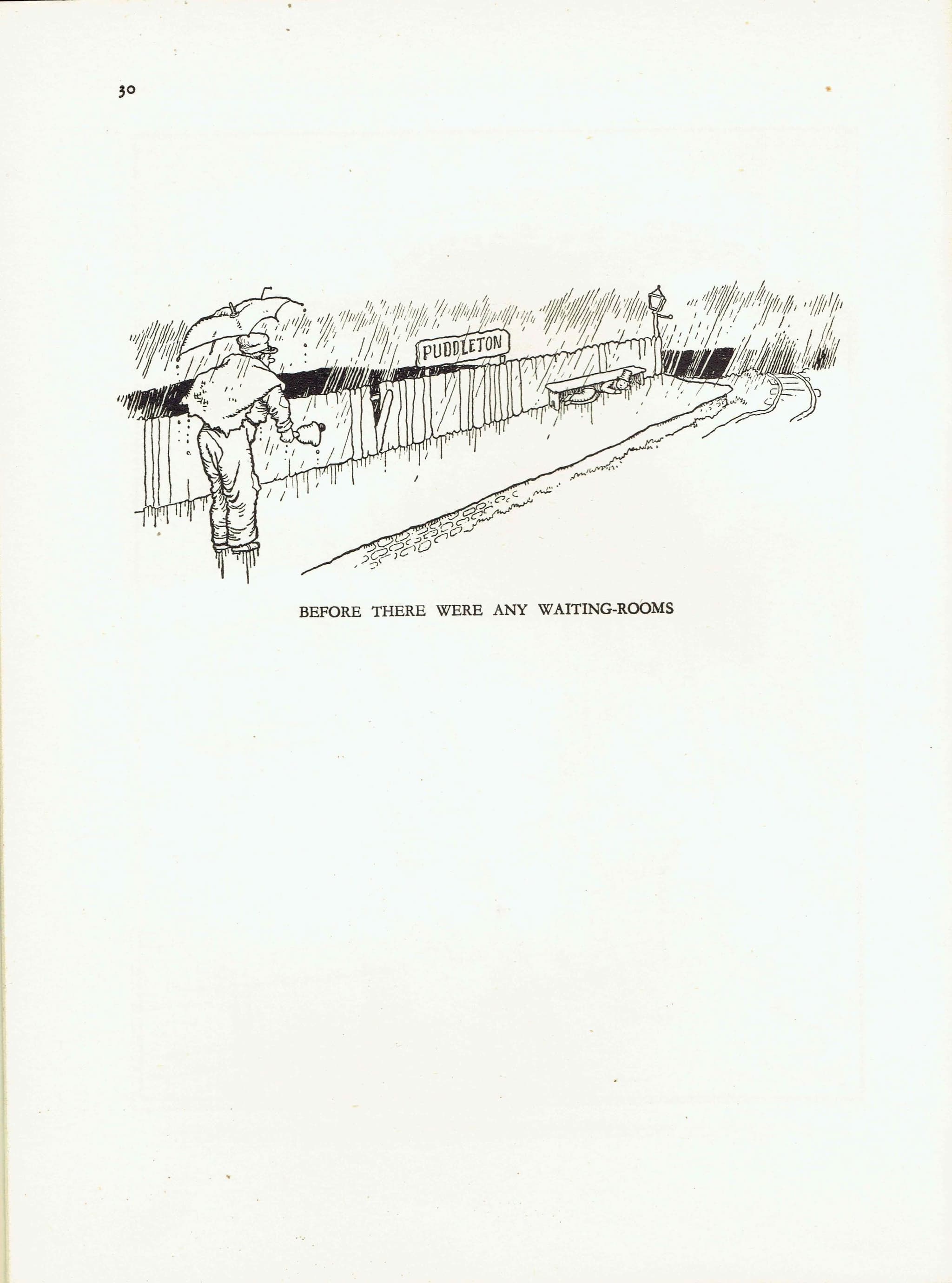 1935 Railway Signal Machine - Original Vintage Print By Robinson - Great Western Railway Centenary Humorous Cartoon - 7 x 9.5 in - Image 3