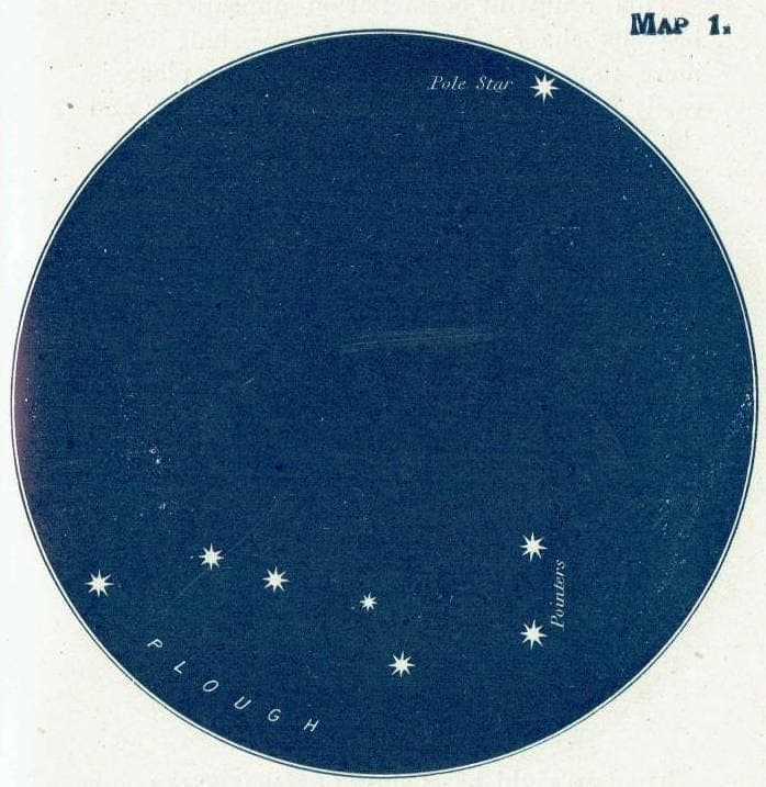 1944 Plough Constellation - Original Vintage Print By Gall - Star Atlas Celestial Navigation Astronomy Chart Map 1 - 4 x 6 in
