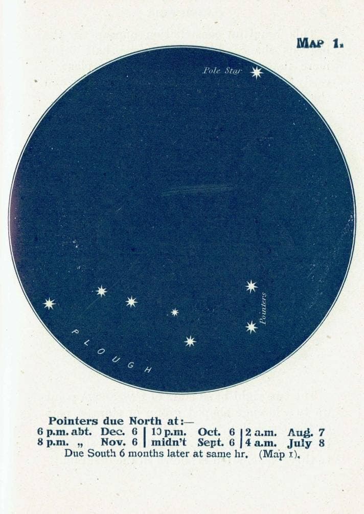 1944 Plough Constellation - Original Vintage Print By Gall - Star Atlas Celestial Navigation Astronomy Chart Map 1 - 4 x 6 in - Image 2