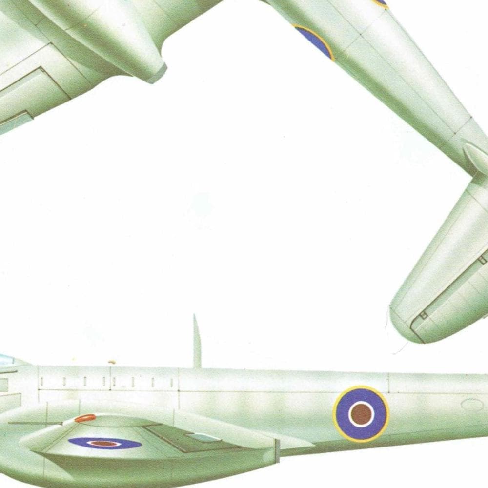 1985 - Gloster Gladiator Mk II & Gloster Meteor Mk III Vintage Aircraft Print - John A Weal - WwII RAF Planes Illustration - 8 x 10.75 in - Image 4