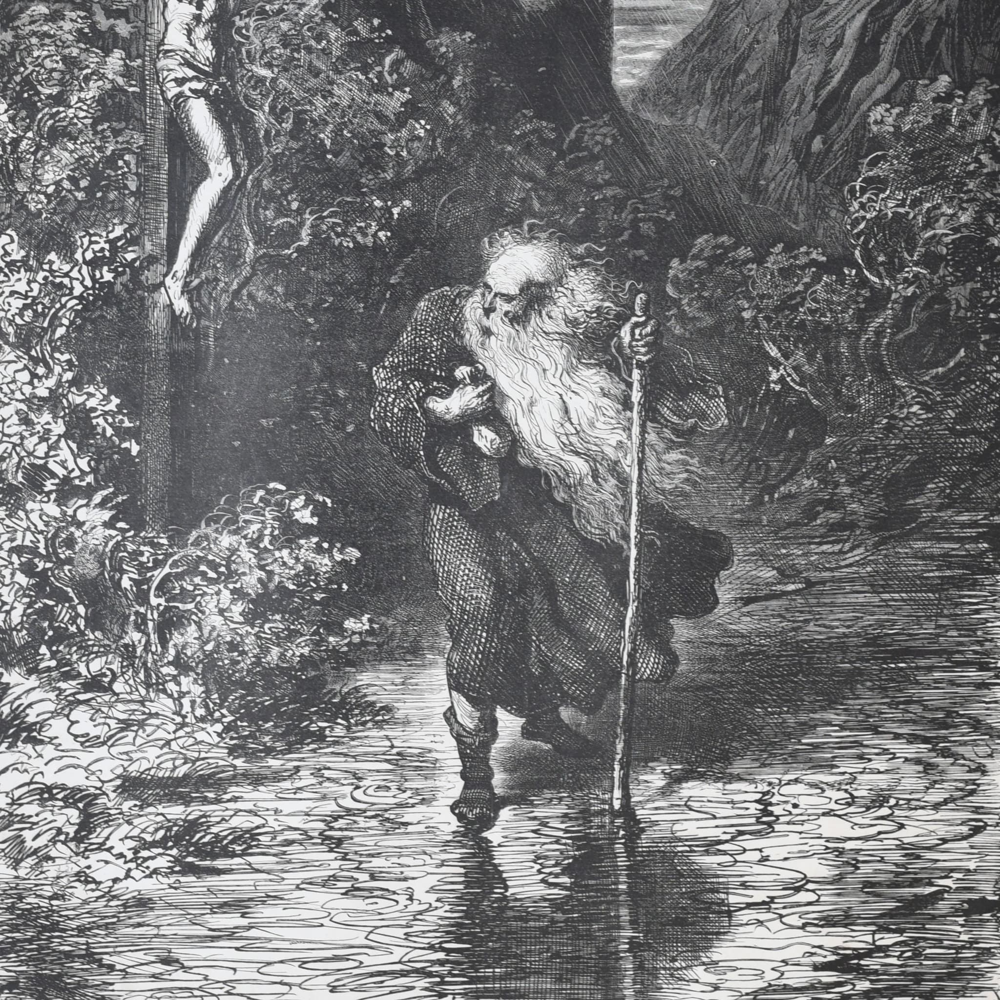 1866 Legend of the Wandering Jew Plate 2 - Original Antique Print - Doré - Medieval Biblical Myth Cassell Petter Galpin - 14 x 20 in - Image 2