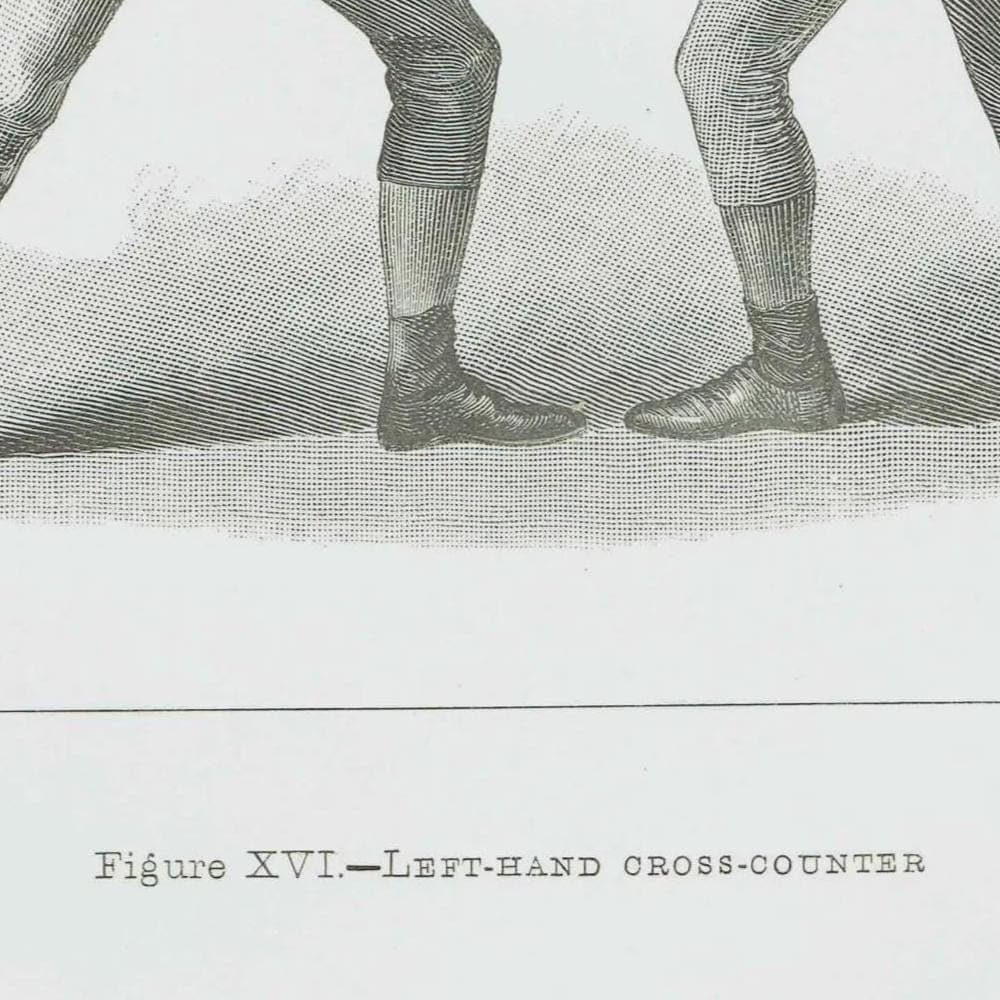 1889 Left-Hand Cross-Counter Boxing - Original Antique Print - Badminton Library Victorian Sports Pugilism Athlete - 5 x 7 in - Image 4