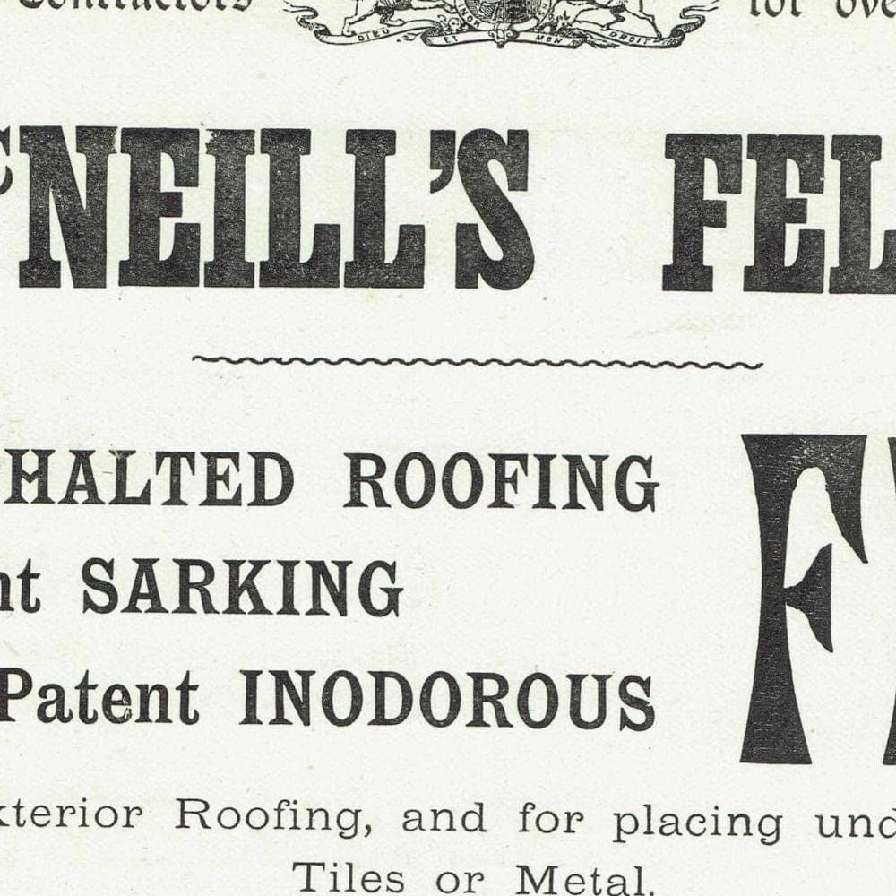 1898 McNeill’s Felt Slag Wool Print - Victorian Roofing, Damp-Proofing & Fire-Proofing - Antique Advert - 8 x 10.75 in - Image 4