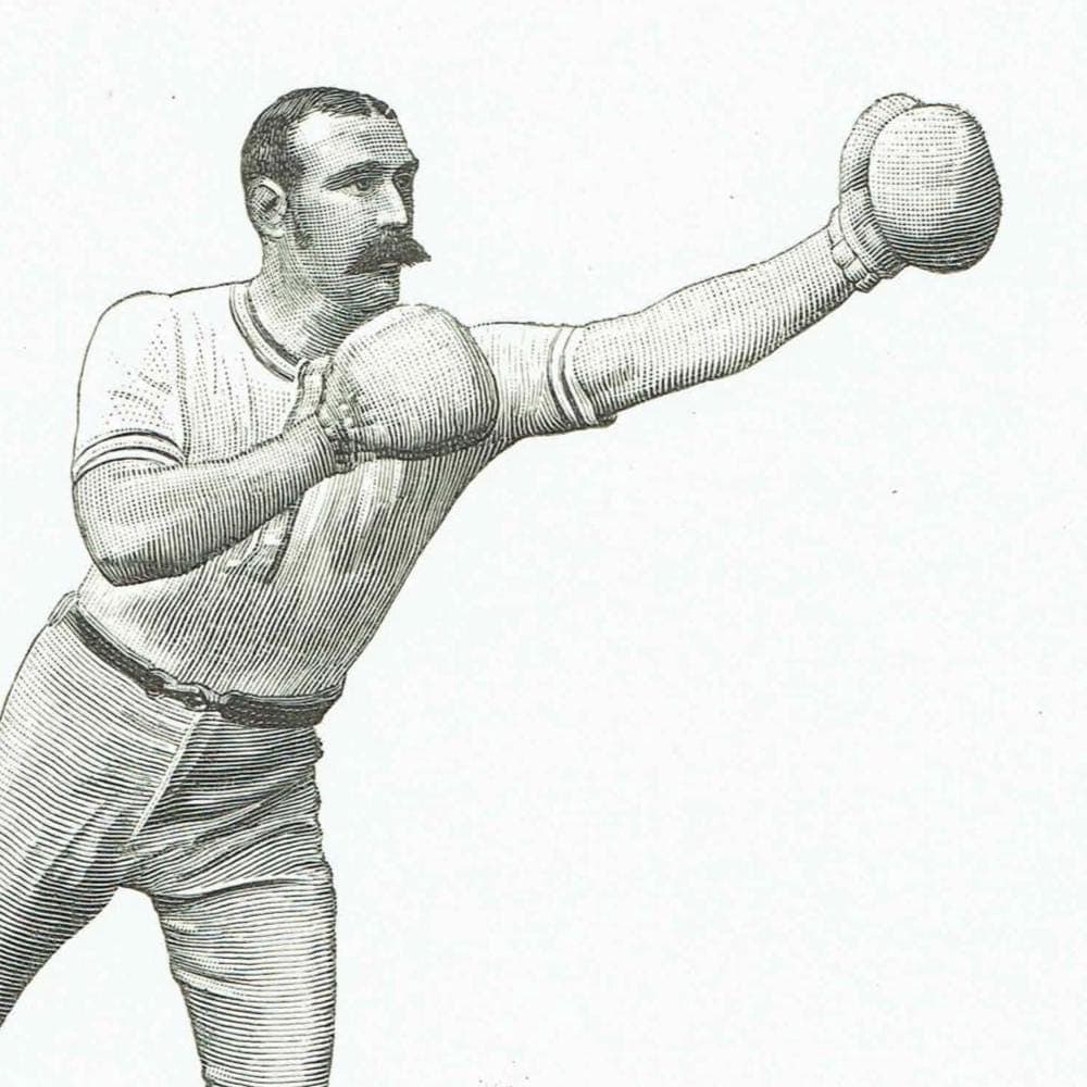 1889 Left-Hand Lead-Off Boxing - Original Antique Print - Badminton Library Victorian Sports Pugilism Athletic Training - 5 x 7 in - Image 3