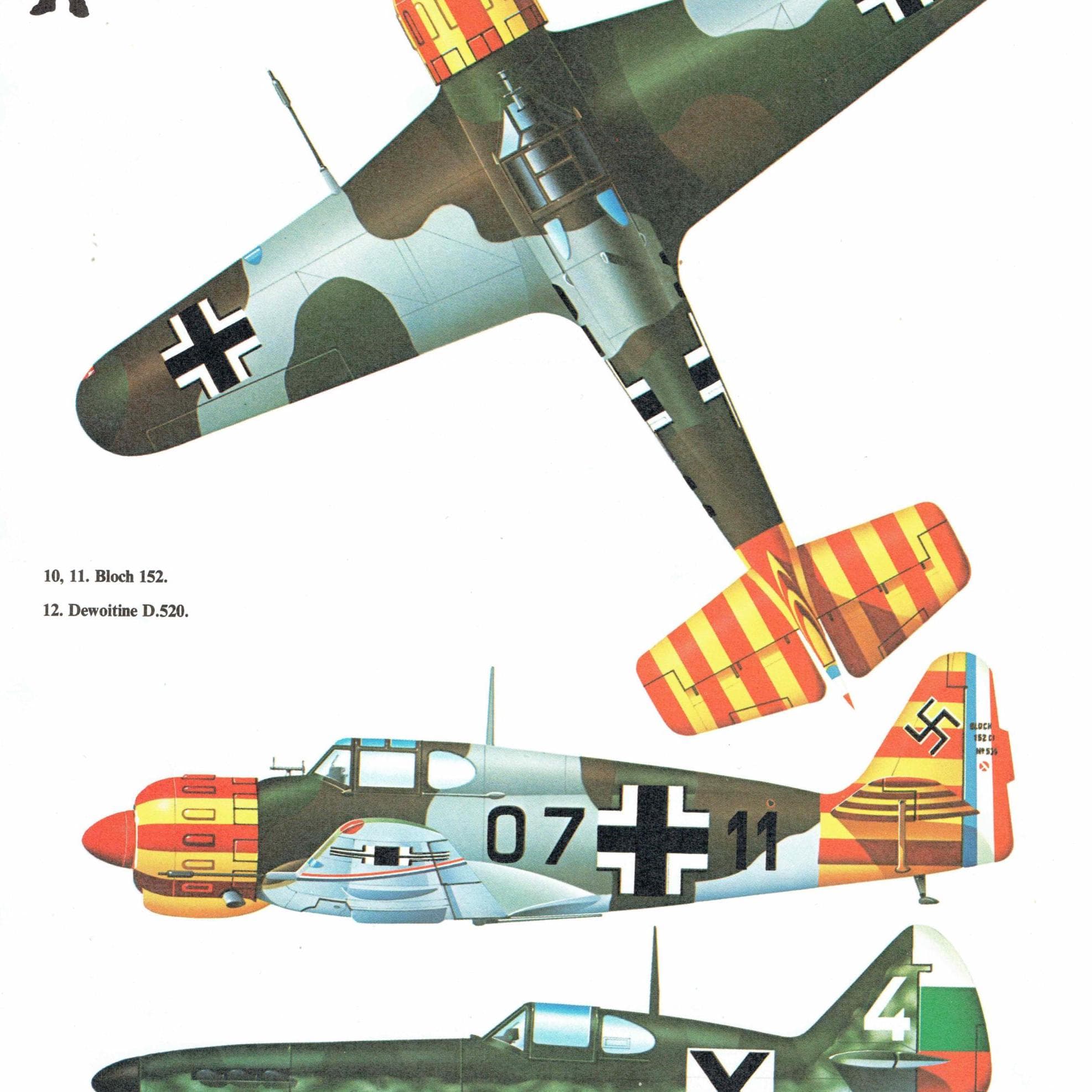 1985 Liore et Olivier LeO 451 B4 & Amiot 143M Military Planes Vintage Print - WWII Aircraft Aviation Drawing - 8 x 10.75 in - Image 2