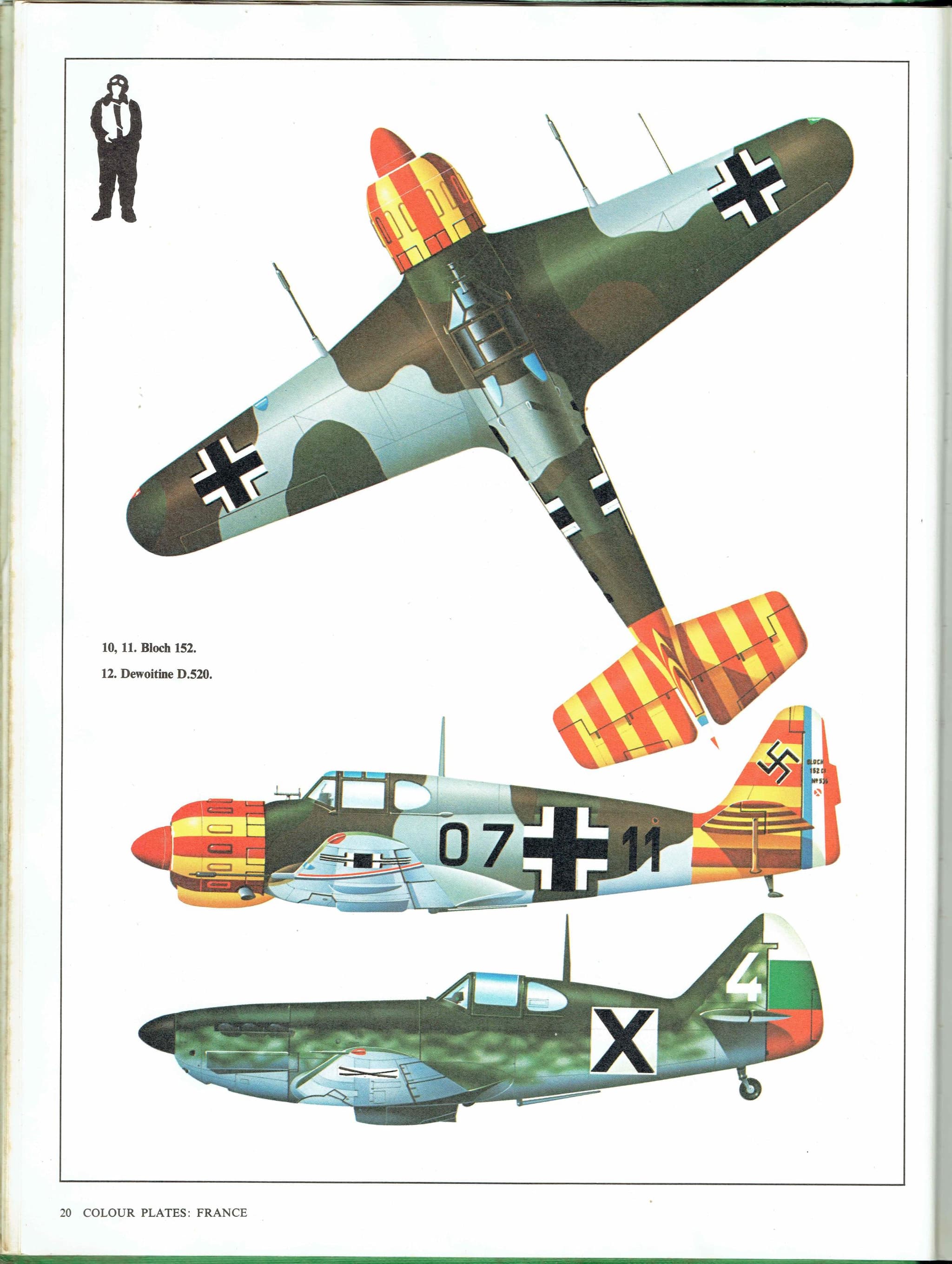 1985 Liore et Olivier LeO 451 B4 & Amiot 143M Military Planes Vintage Print - WWII Aircraft Aviation Drawing - 8 x 10.75 in - Image 6