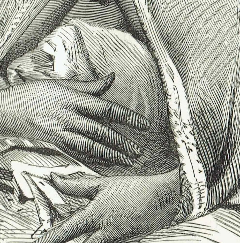 1870s Antique African Royalty Portrait Woodblock Print - King Denis Gaboon Royal Couple - Victorian Travel Book Illustration - 12 x 8.5 in - Image 5