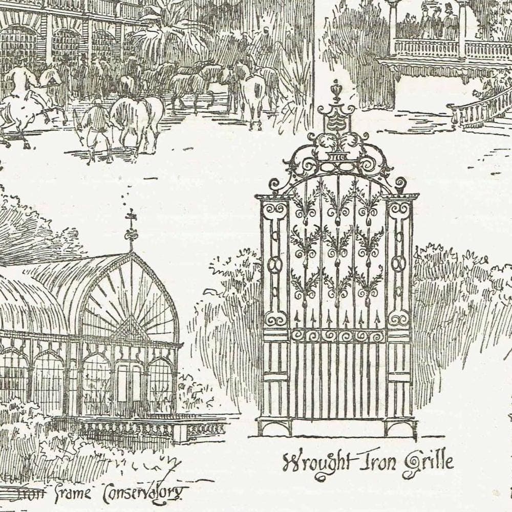 1898 Architectural Ironwork Print - St Pancras Ironwork Co Designs, Bridges, Roofs & Spiral Stair - Antique Plate - 8 x 10.75 in - Image 5