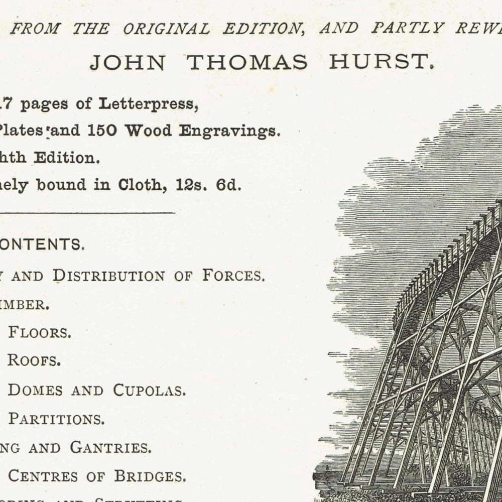 1898 Architectural Ironwork Print - St Pancras Ironwork Co Designs, Bridges, Roofs & Spiral Stair - Antique Plate - 8 x 10.75 in - Image 7