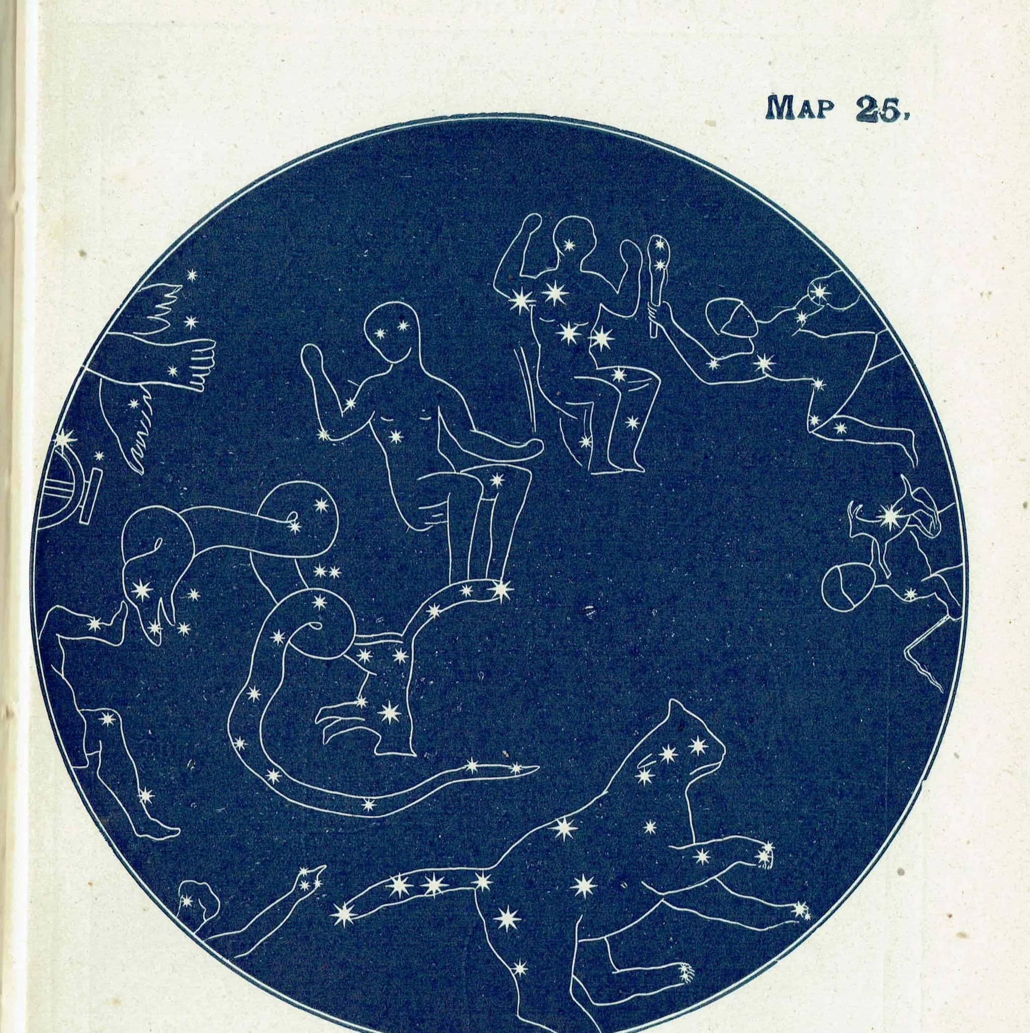 1944 Original North Polar Stars Constellation Map Print - Vintage Celestial Chart - Ancient Star Atlas Guide - 4 x 6 in - Image 3