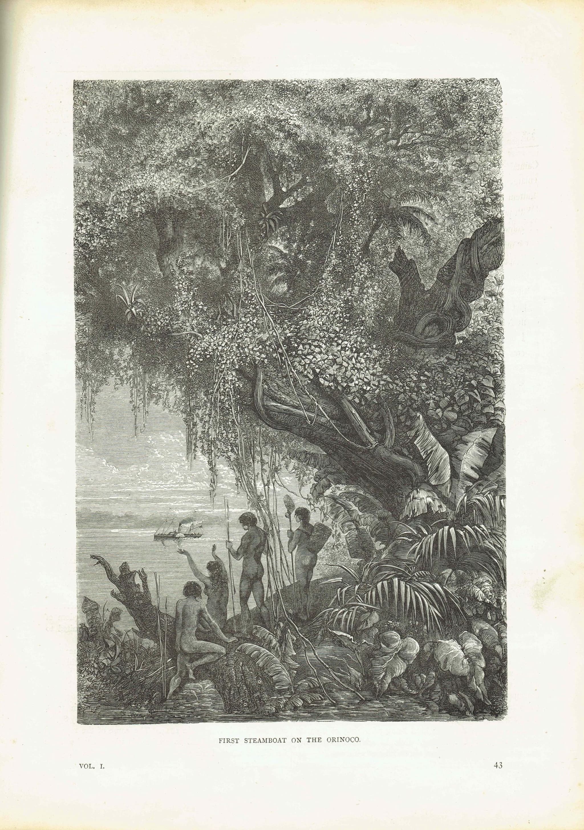 1870s Original Victorian Steamboat Orinoco River Woodblock Print - South American Exploration Print - Historical Travel - 8.5 x 12 in - Image 2