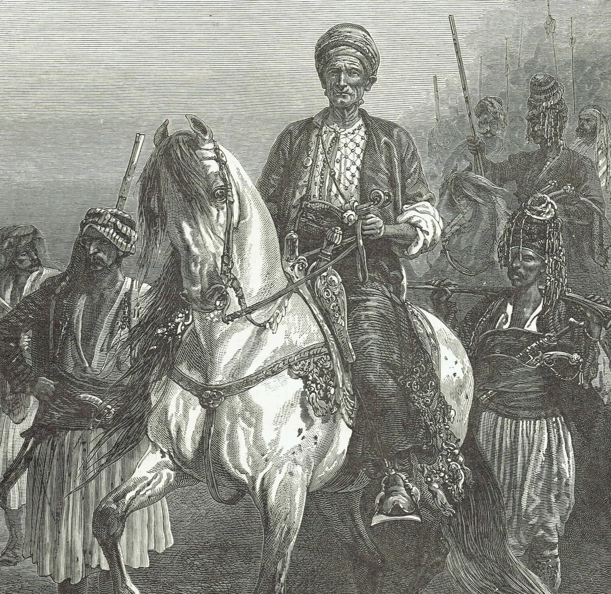 1870s Antique Kurdish Princess Portrait - Victorian Travel Book Original Woodblock Print - Middle Eastern Royal Figure - 8.5 x 12 in - Image 3