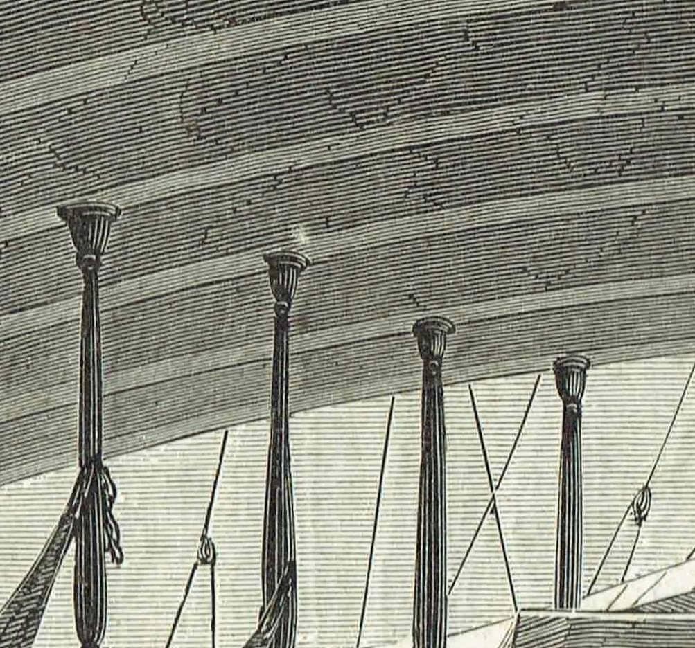 1870s Original Victorian Steamboat Interior Woodblock Print - Orinoco River Travel - Antique Book Illustration - 12 x 8.5 in - Image 4