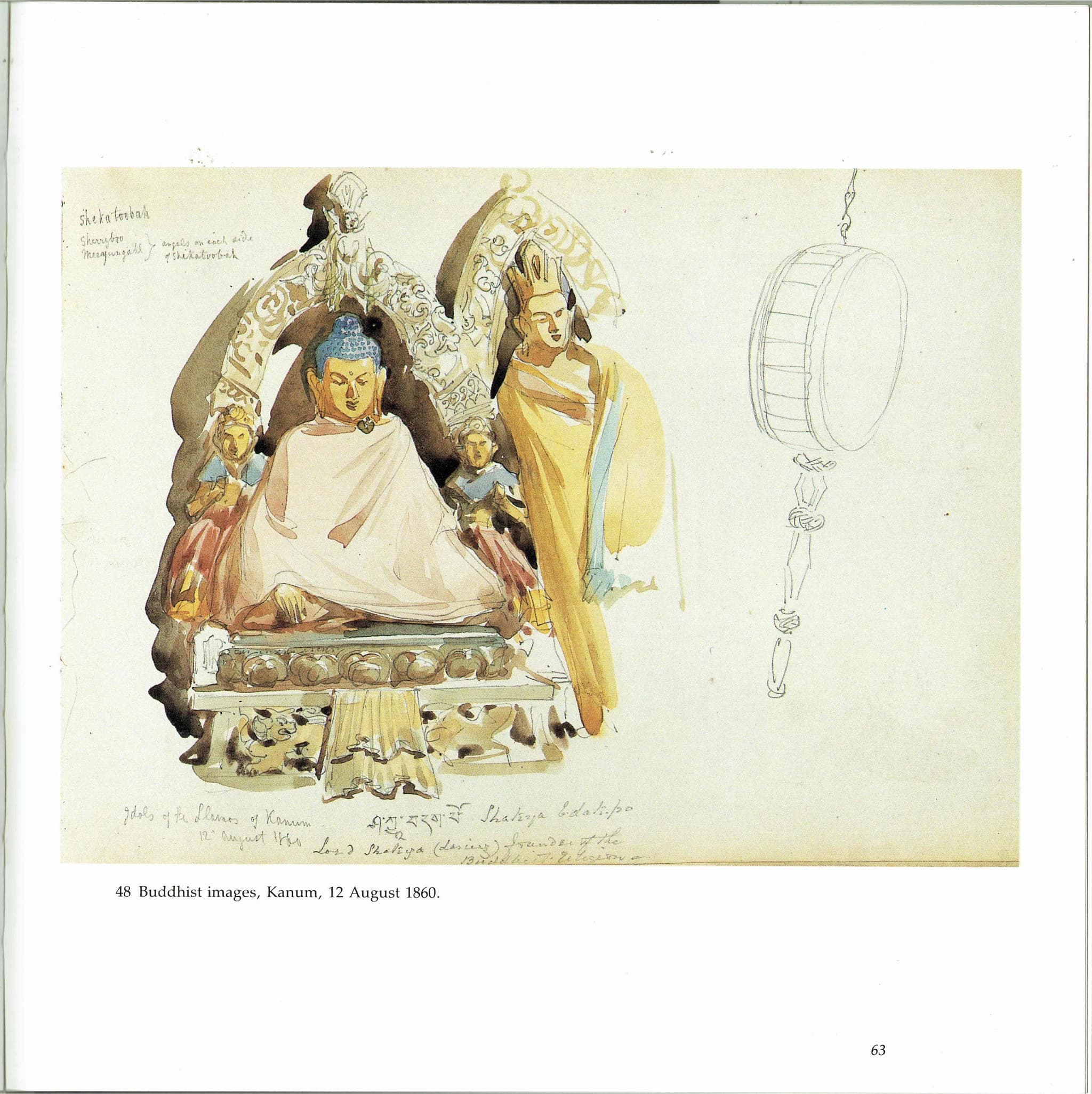 1986 Buddha Image Kanum - Visions of India Vintage Print - William Simpson - 9.25 x 8.5 in - Image 2