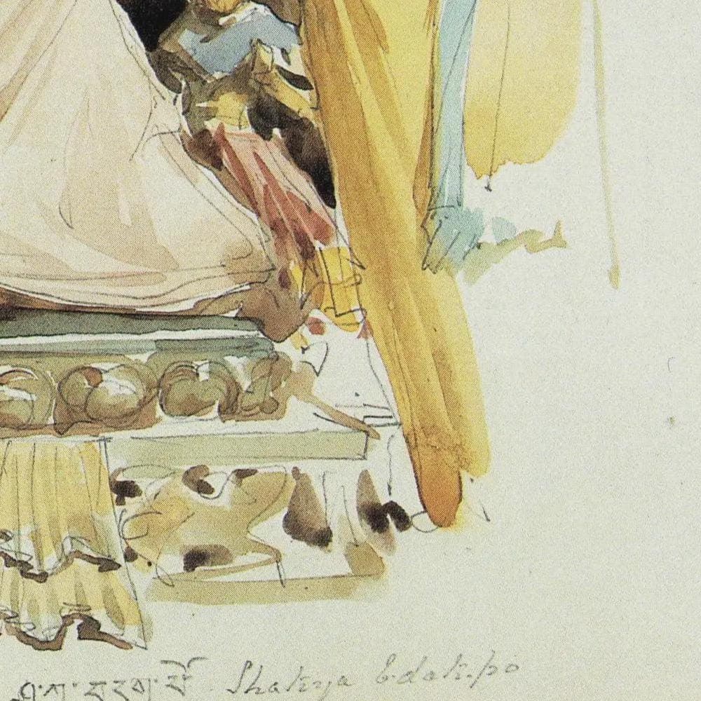 1986 Buddha Image Kanum - Visions of India Vintage Print - William Simpson - 9.25 x 8.5 in - Image 4