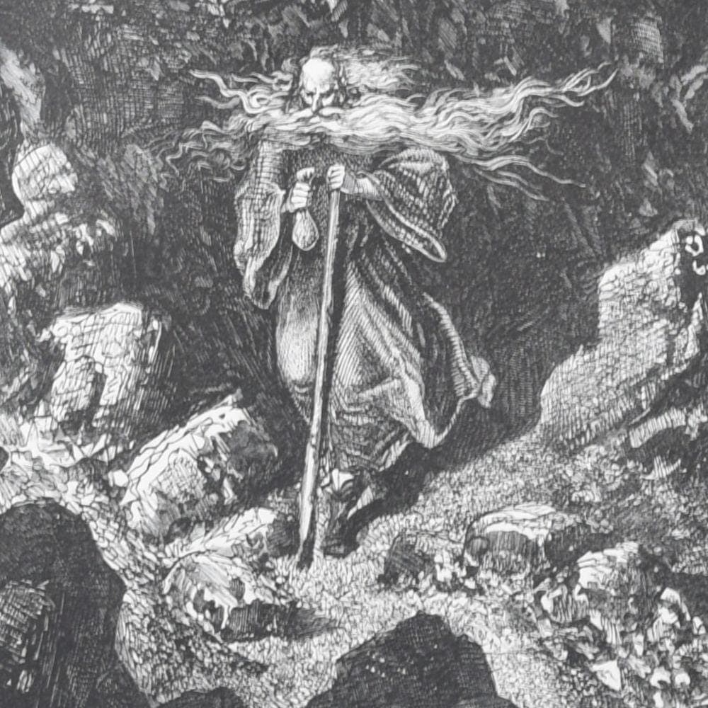 1866 Gustave Doré Legend Of The Wandering Jew Angel Vision Plate 7 - Original Antique Engraving - Gothic Religious Medieval - 14 x 20 in - Image 5