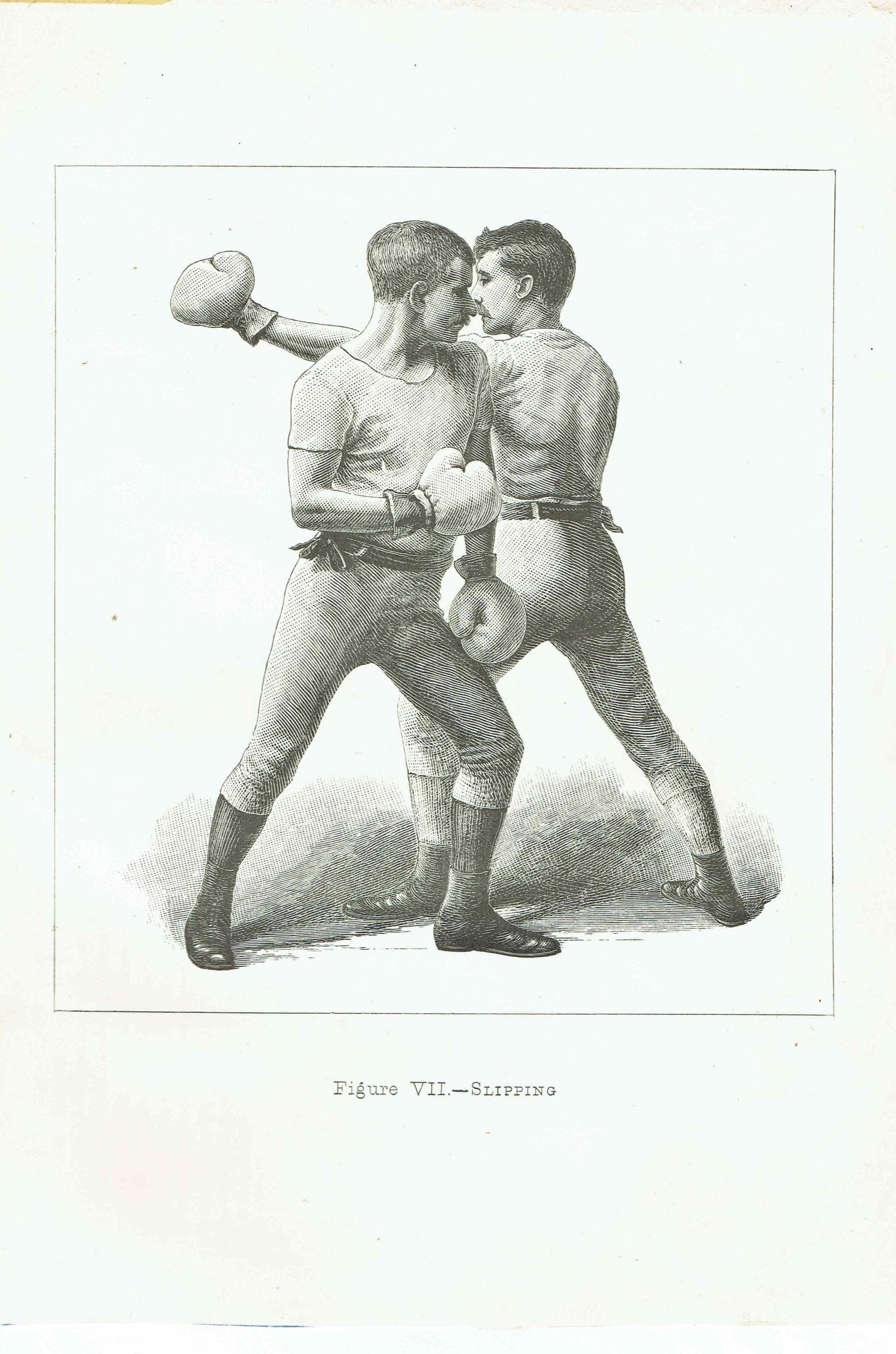 1889 Boxing Slipping Technique - Original Antique Print - Badminton Library Victorian Sports Pugilism Athletic Training - 4.5 x 6.5 in - Image 2
