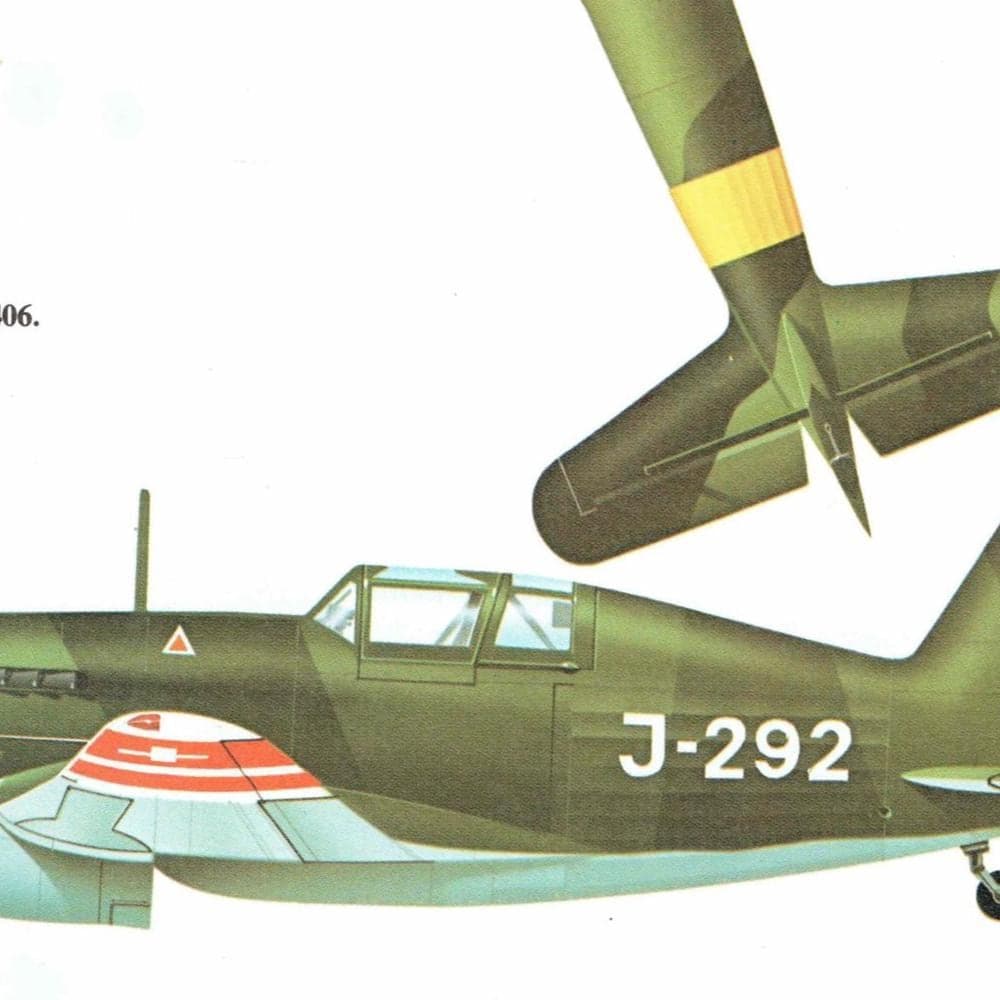 1985 - Breguet Bre 695 AB2 & Potez 630 C3 Vintage WWII French Aircraft Print - Morane-Saulnier MS.406 D-3801 Fighters - 8 x 10.75 in - Image 8