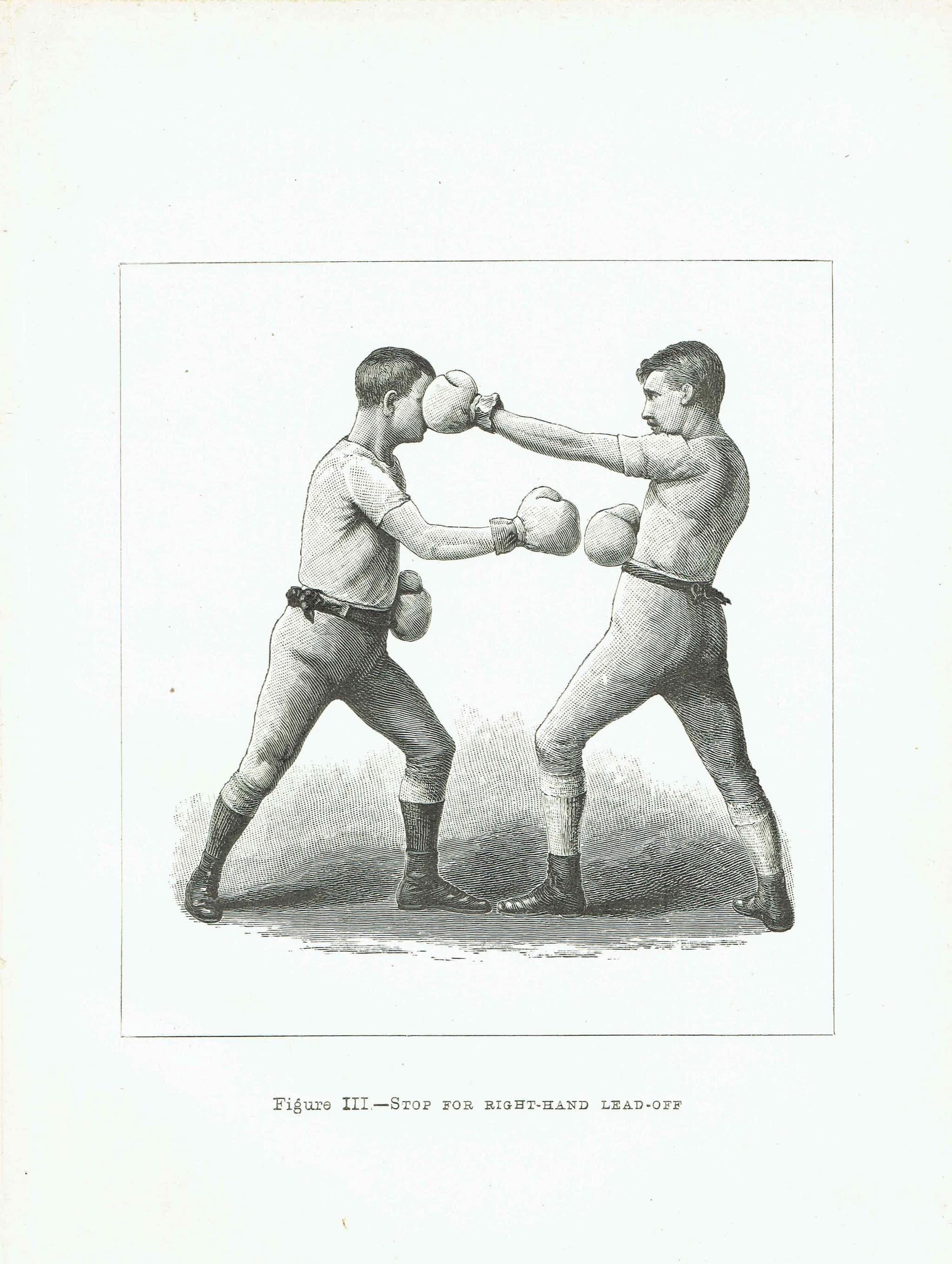 1889 Boxing Sparring Technique - Original Antique Print - Badminton Library Victorian Sports Athletic Training Illustration - 5 x 7 in - Image 2