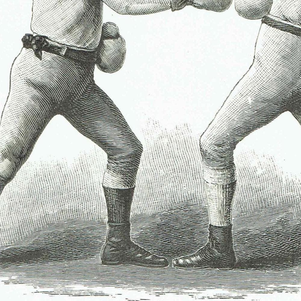 1889 Boxing Sparring Technique - Original Antique Print - Badminton Library Victorian Sports Athletic Training Illustration - 5 x 7 in - Image 4