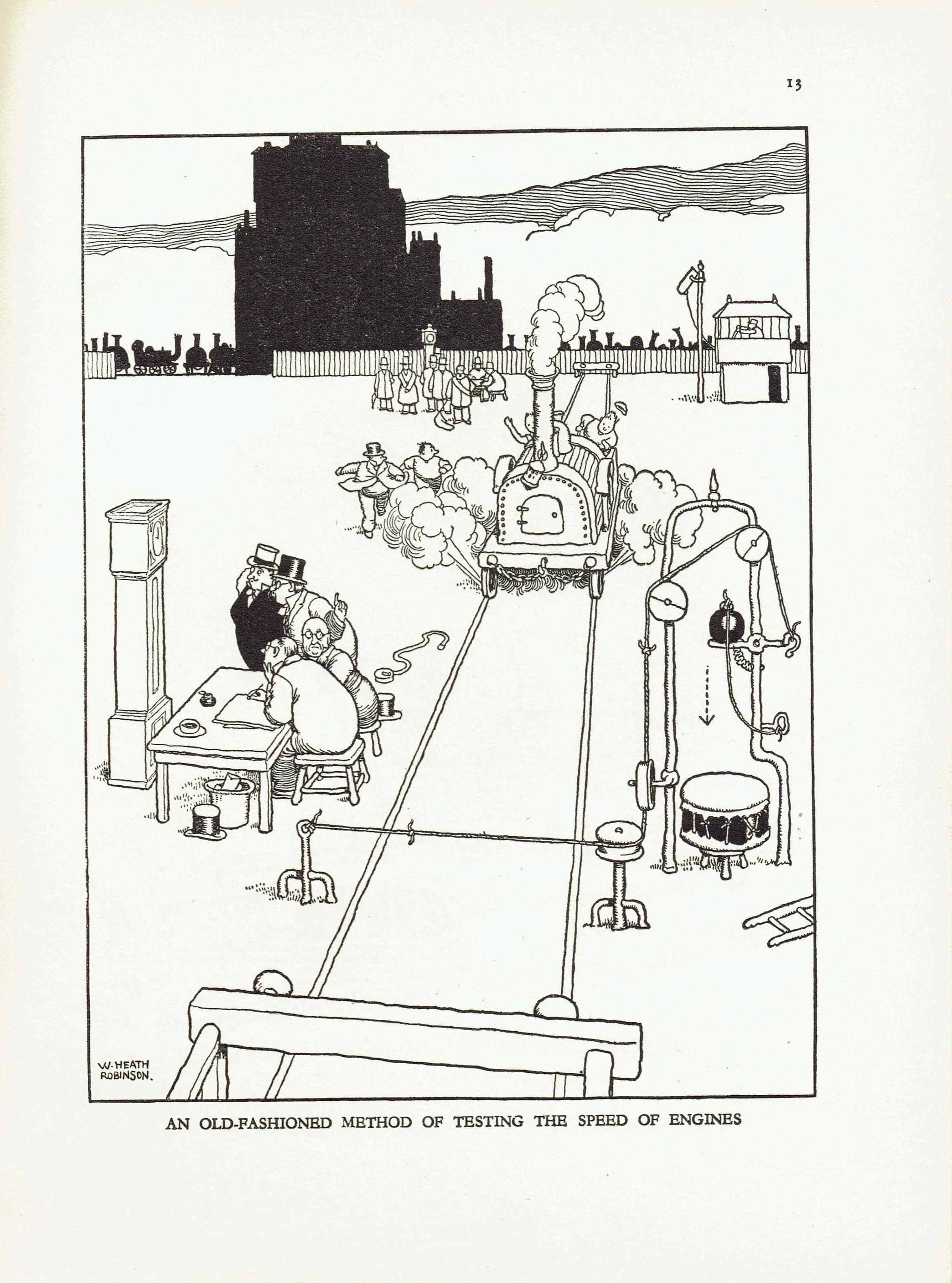1935 Railway Humour - Original Vintage Print By Heath Robinson - Great Western Railway Centenary Cartoon Satire - 7 x 9.5 in - Image 2