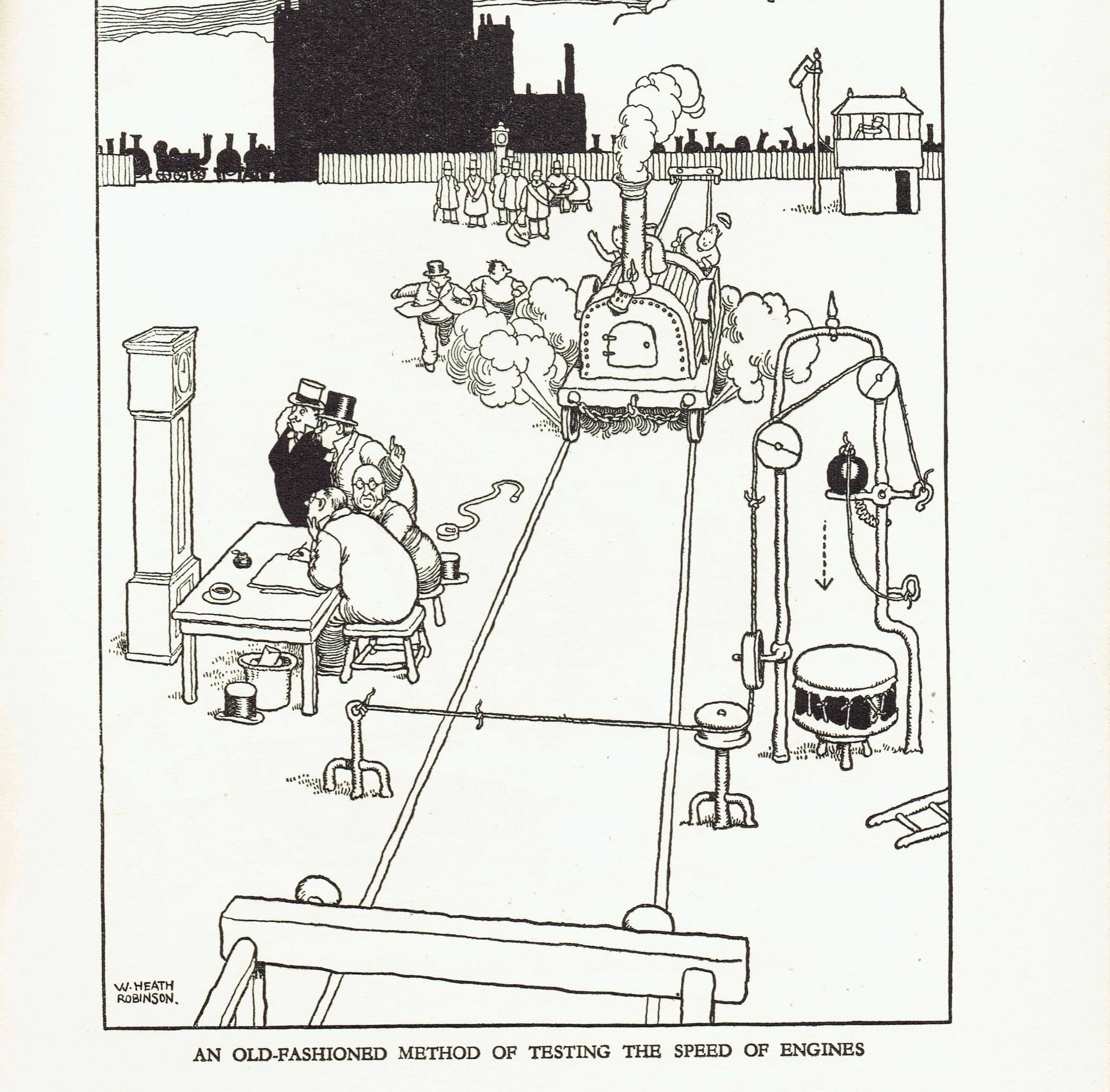 1935 Railway Humour - Original Vintage Print By Heath Robinson - Great Western Railway Centenary Cartoon Satire - 7 x 9.5 in - Image 4