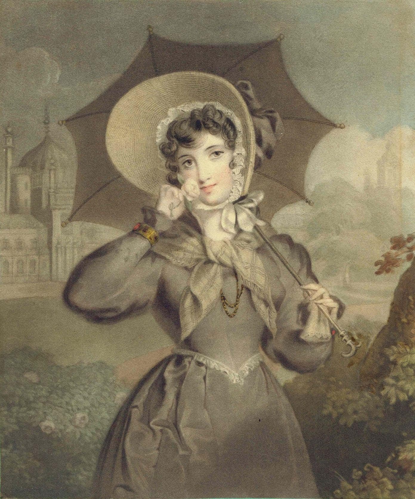 Five Early 1800s Portraits Of Women Original Antique Fashion Prints - Georgian Era Collection - 5 x 7 in - Image 2