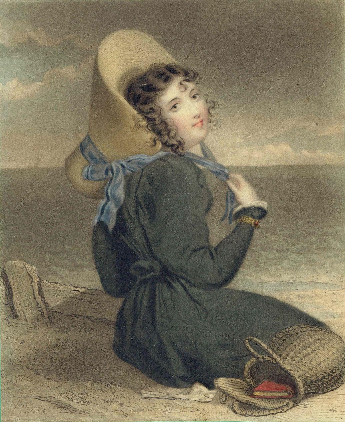 Five Early 1800s Portraits Of Women Original Antique Fashion Prints - Georgian Era Collection - 5 x 7 in - Image 3