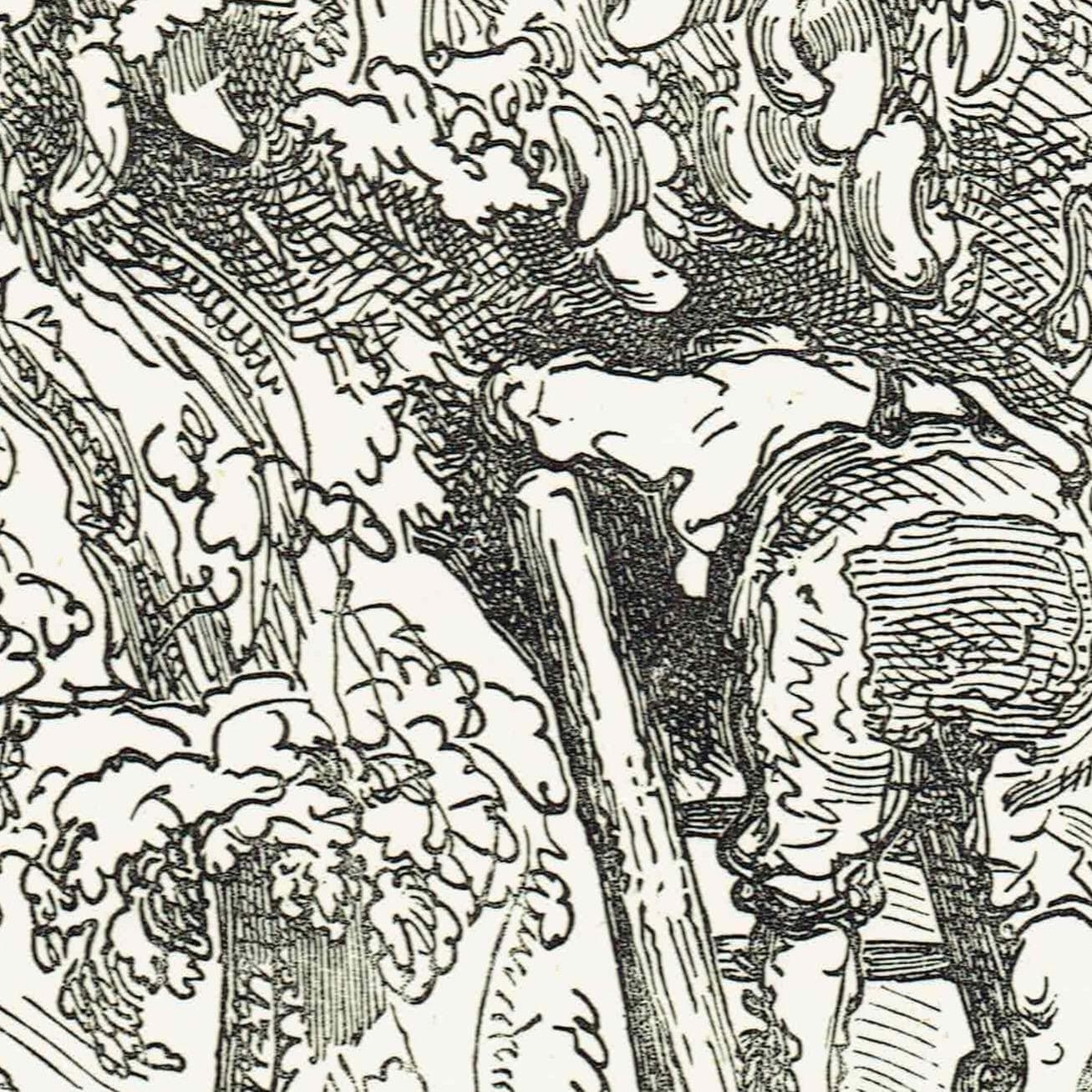 1867 Baron Munchausen Cucumber Tree - Original Antique Print By Doré - Fantasy Adventure Literary Illustration - 6 x 9 in - Image 4