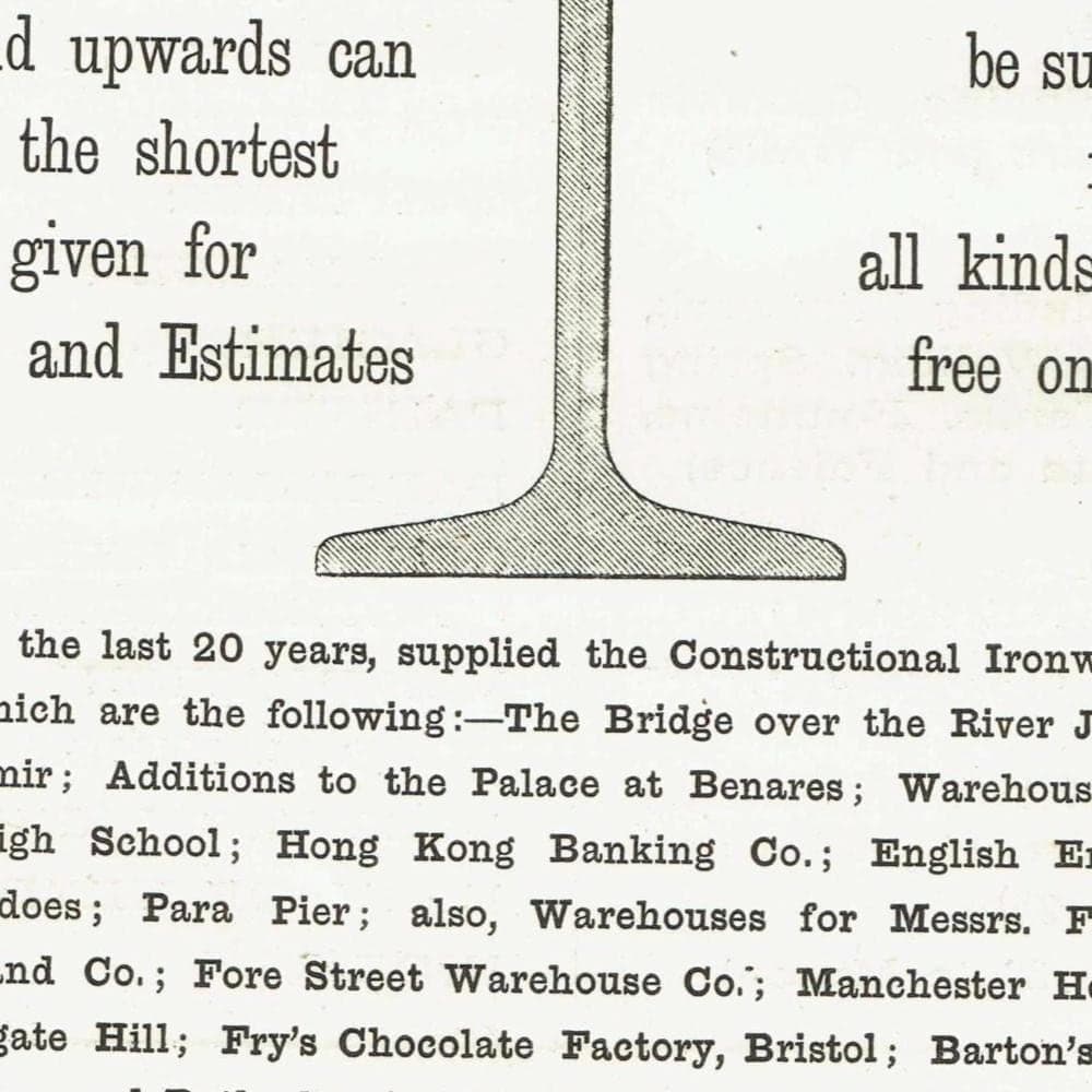 1898 Iron, Steel Construction Architectural Advertisement Print - W Fullerton - Building Illustration - 8 x 10.75 in - Image 4