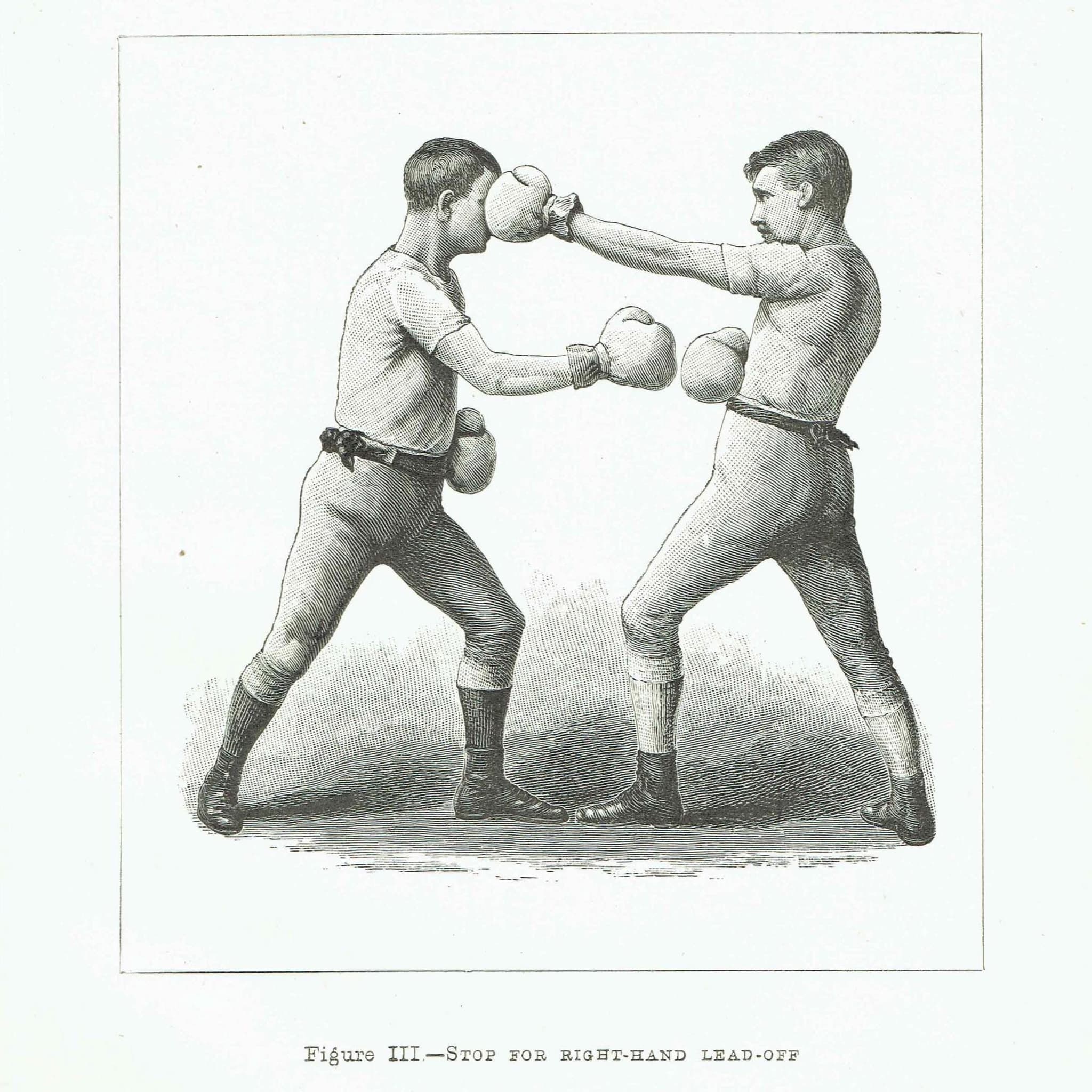 1889 Boxing Technique - Original Antique Print - Badminton Library Victorian Sports Pugilism Athletic Training Illustration - 5 x 7 in