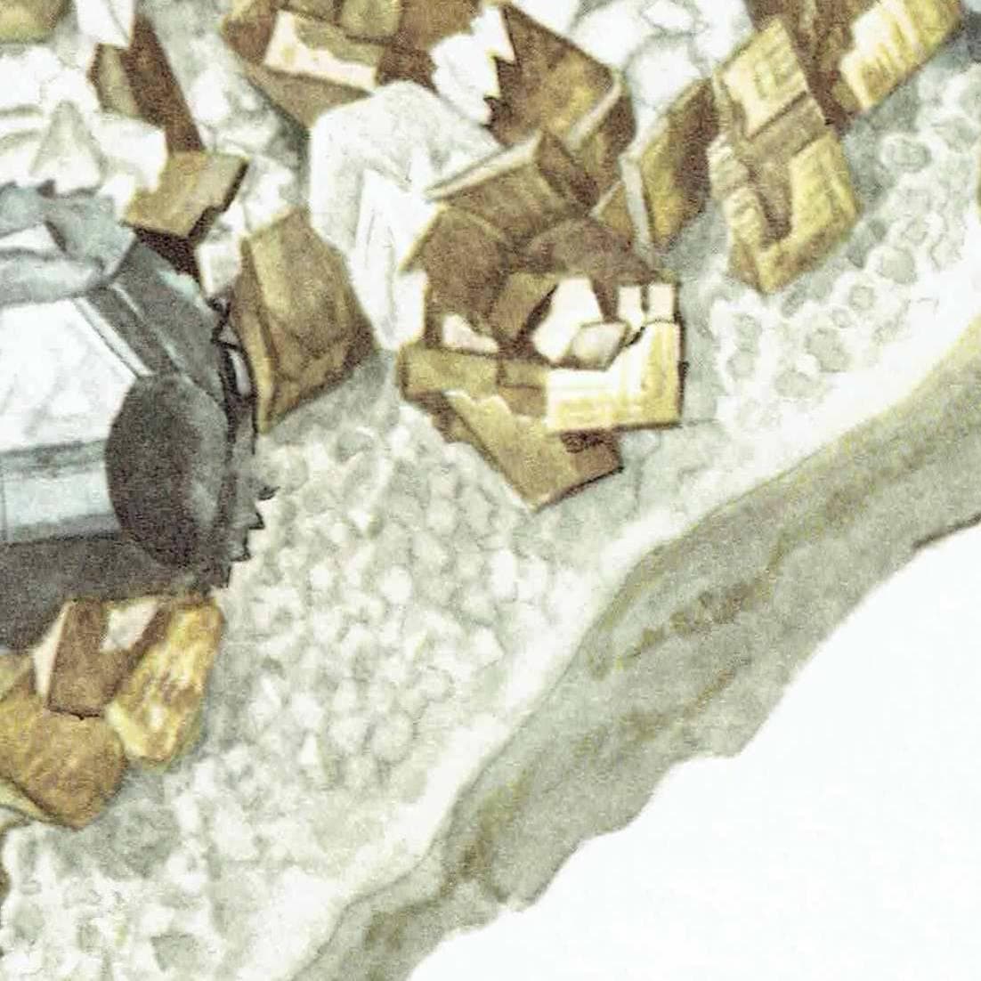 1969 Galene Crystal - Original Vintage Print By Caspari - Mineral Study Scientific Natural History Geology Art - 7.5 x 10.5 in - Image 5