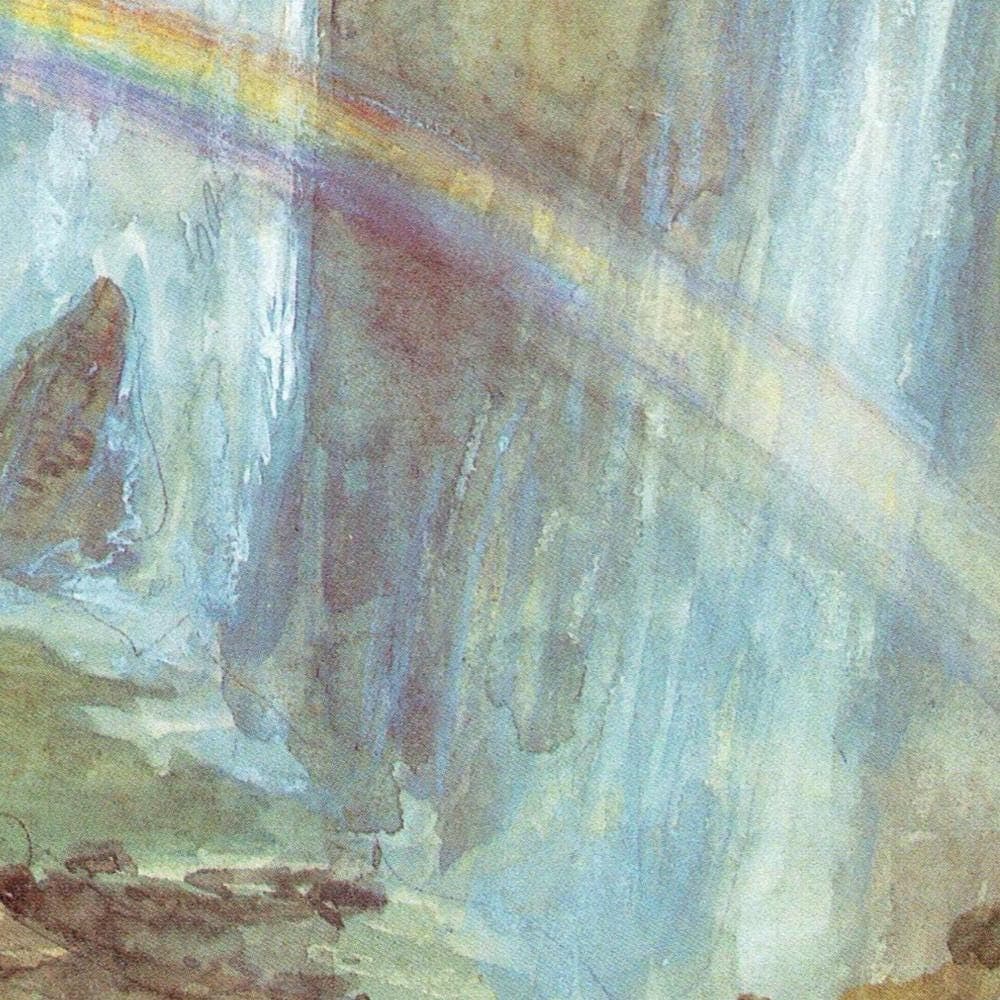 1859 Indian Waterfall - Original Vintage Print By Simpson - Victorian Landscape Travel Sketchbook Natural History - 6.5 x 9.25 in - Image 4