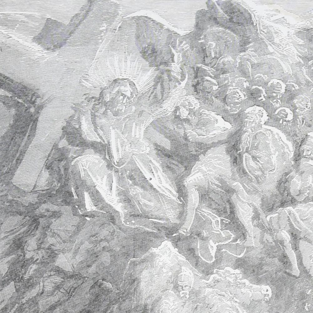 1866 Gustave Doré Legend Of The Wandering Jew Witnessing Calvary Plate 8 - Original Antique Engraving - Gothic Christian - 14 x 20 in - Image 4