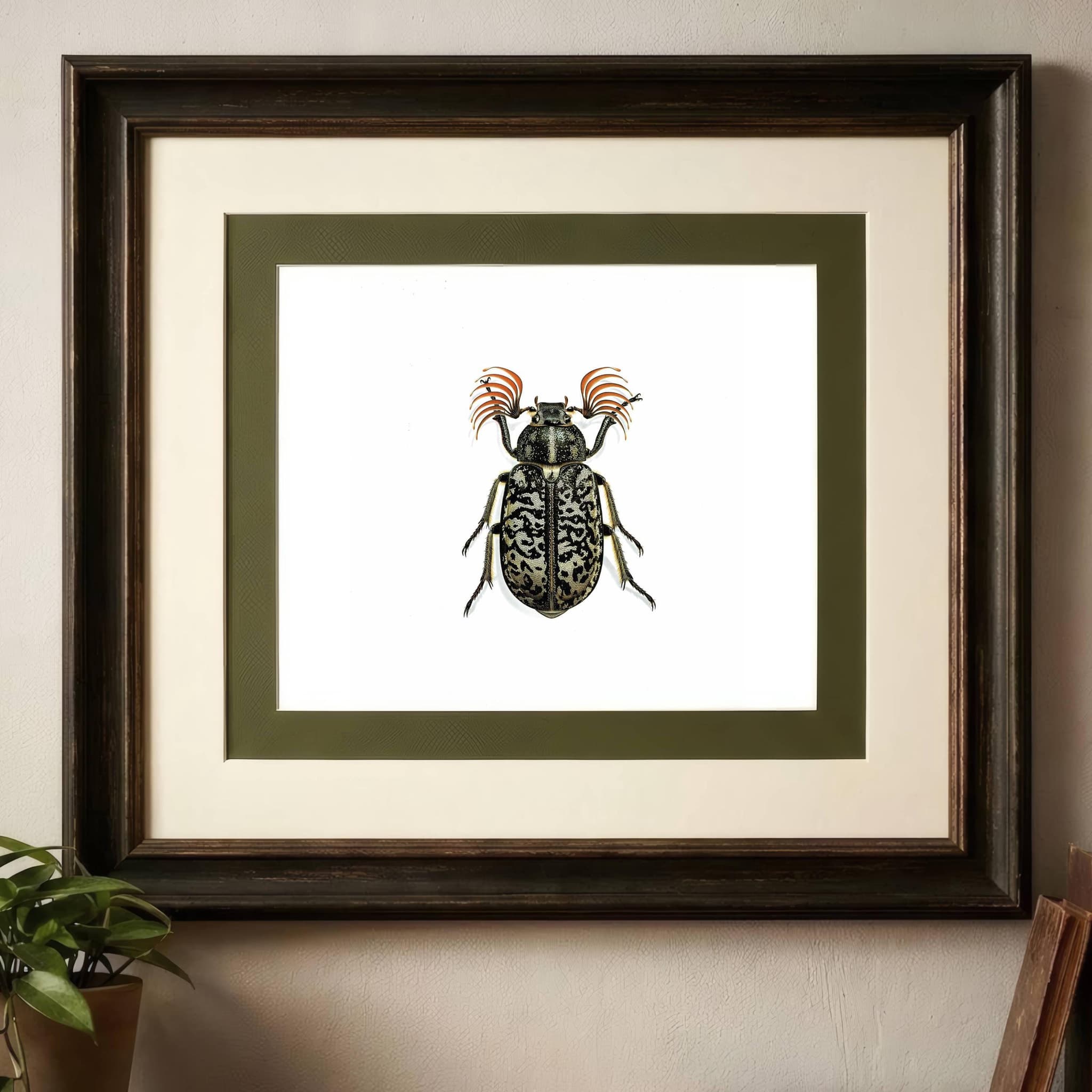 1986 Tanner Beetle Polyphylla Fullo Print - Durin Bernard Scientific Illustration- Linnaeus Entomology - 11 x 13 in - Image 2